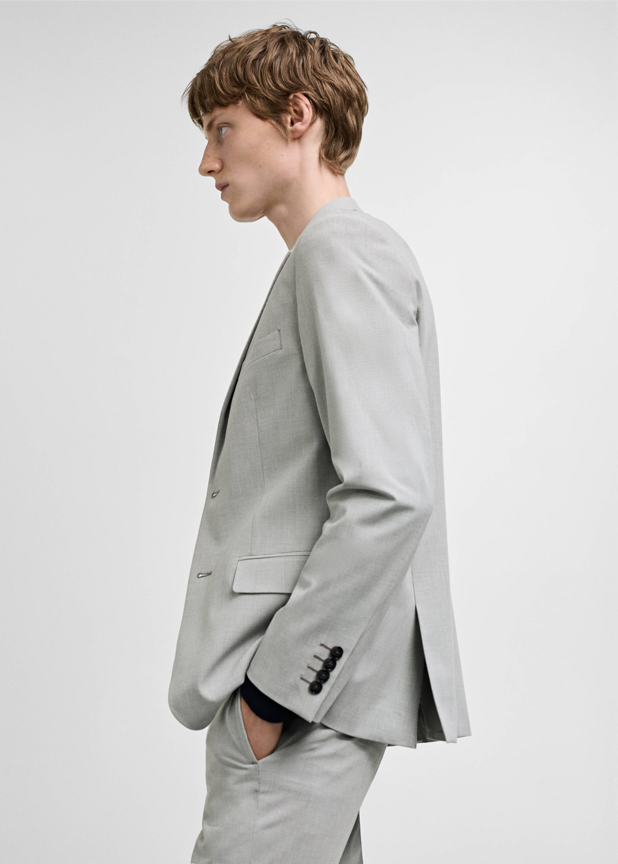 Super slim-fit suit jacket in stretch fabric - Details of the article 2