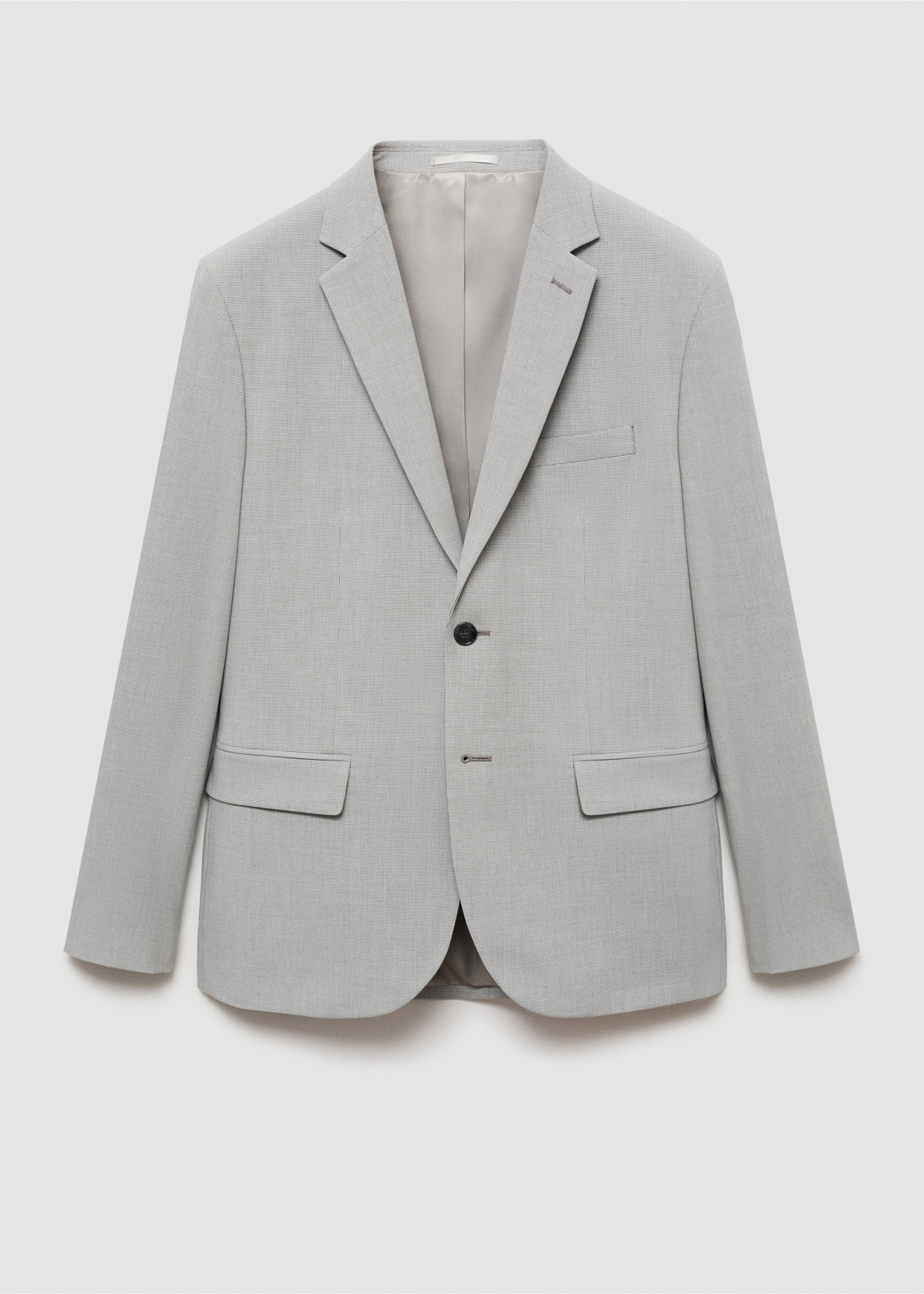 Super slim-fit suit jacket in stretch fabric - Article without model, Ecru. Ref: 77010583-00.