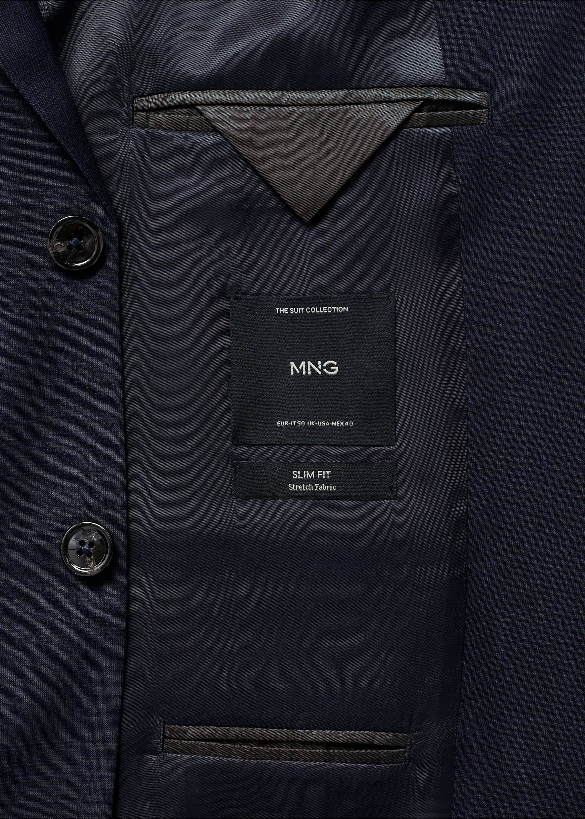 Slim-Fit-Sakko Milan - Detail des Artikels 0, Dunkles Marineblau. Ref: 77010584-00.