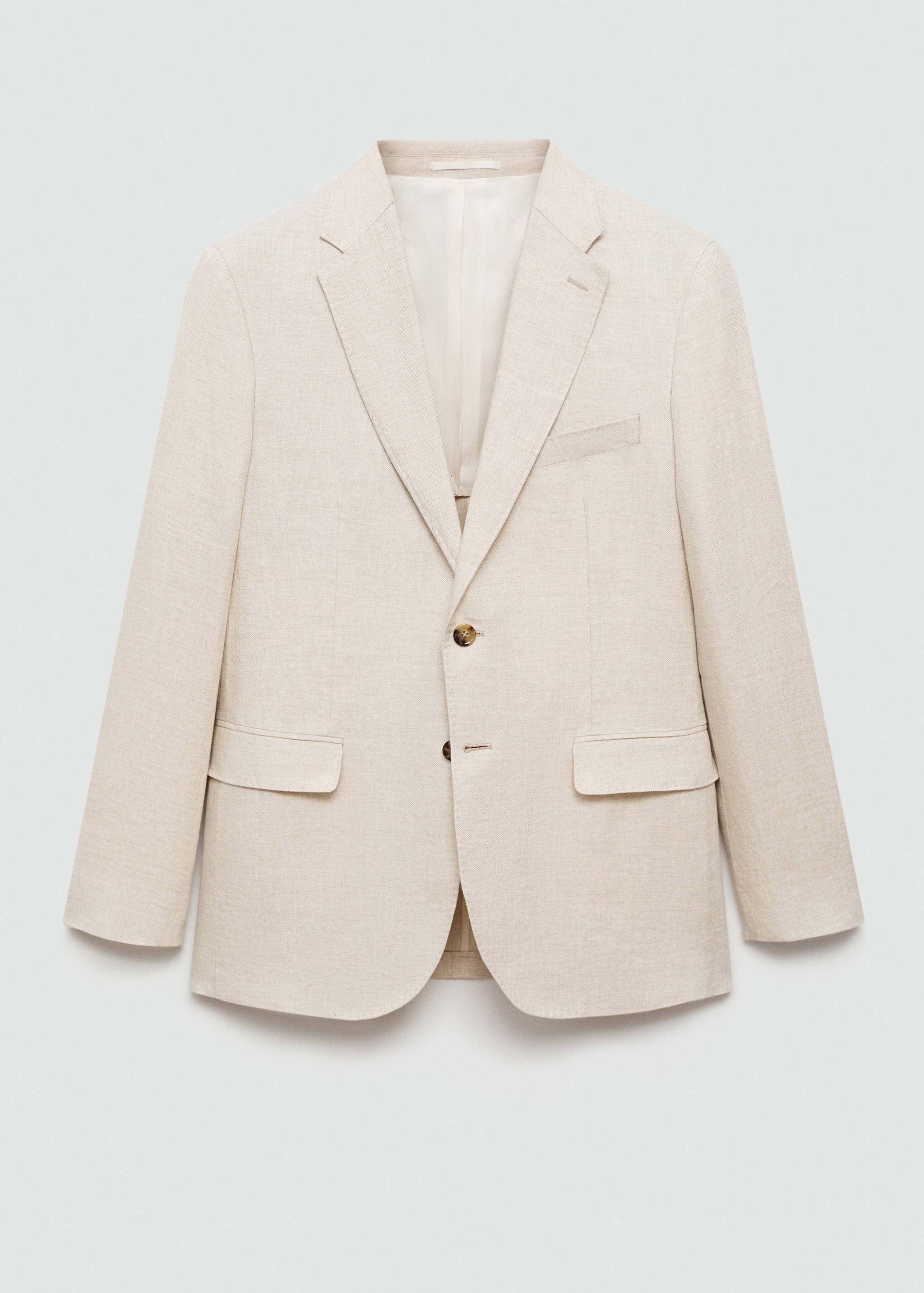 100% linen slim-fit suit jacket - Article without model