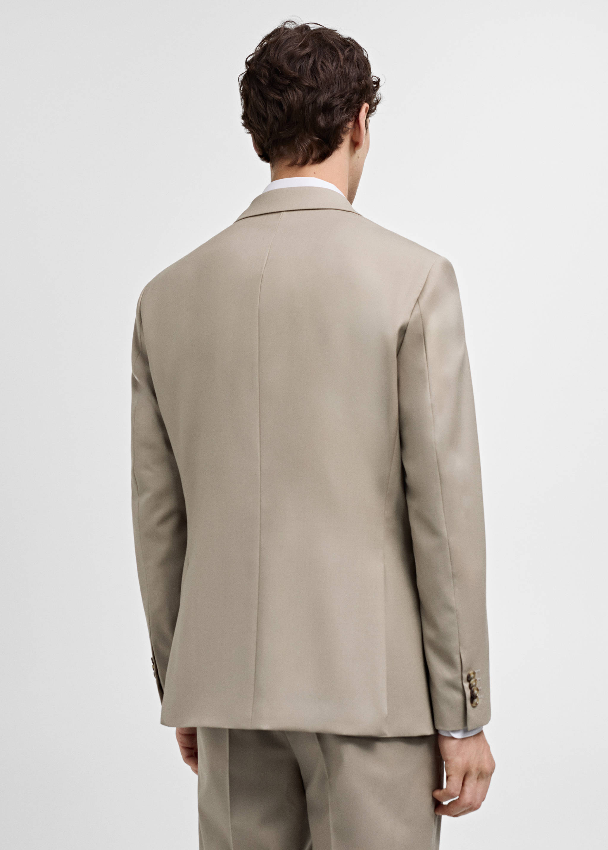 100% virgin wool slim-fit suit jacket - Reverse of the article