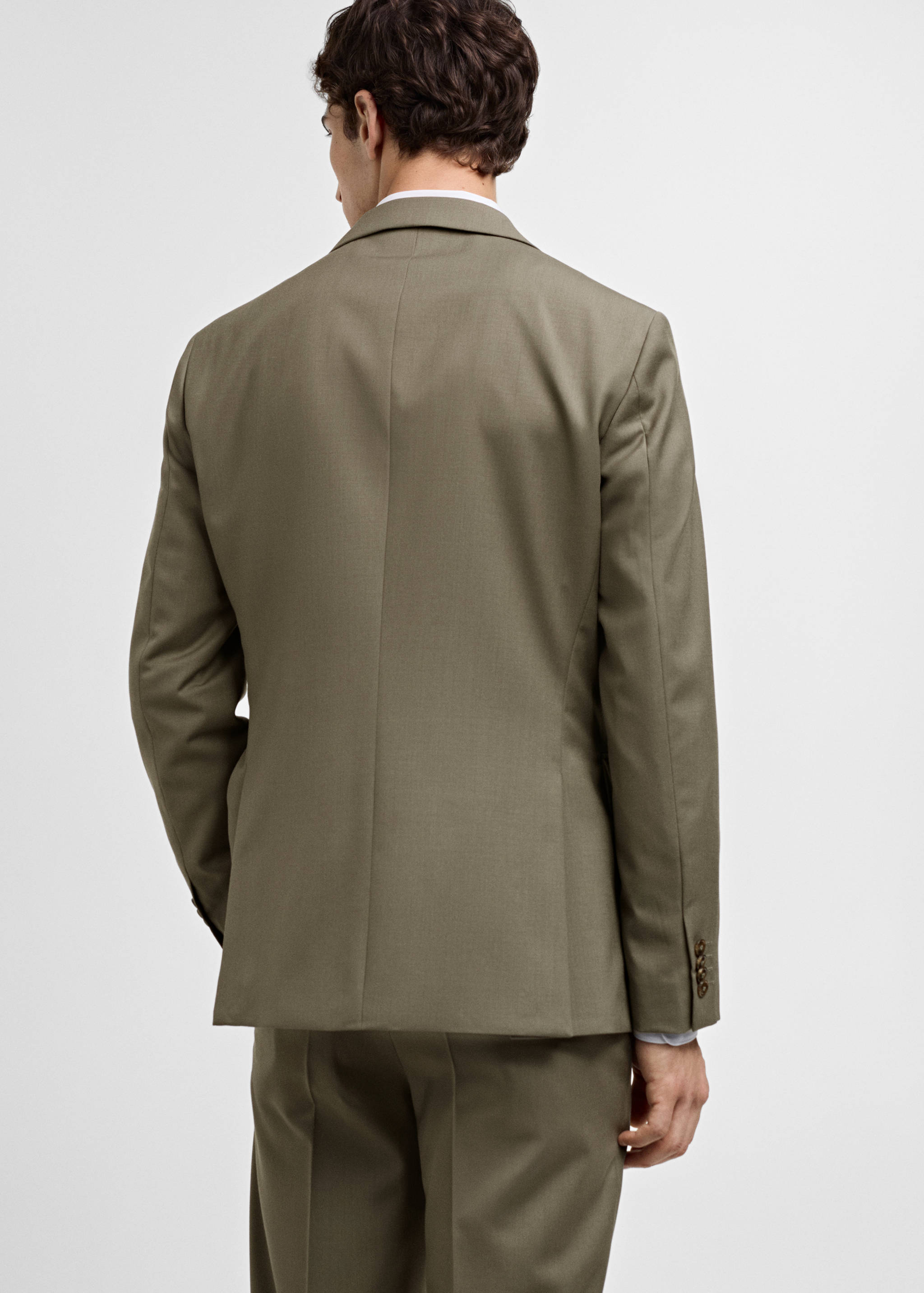 100% virgin wool slim-fit suit jacket - Reverse of the article