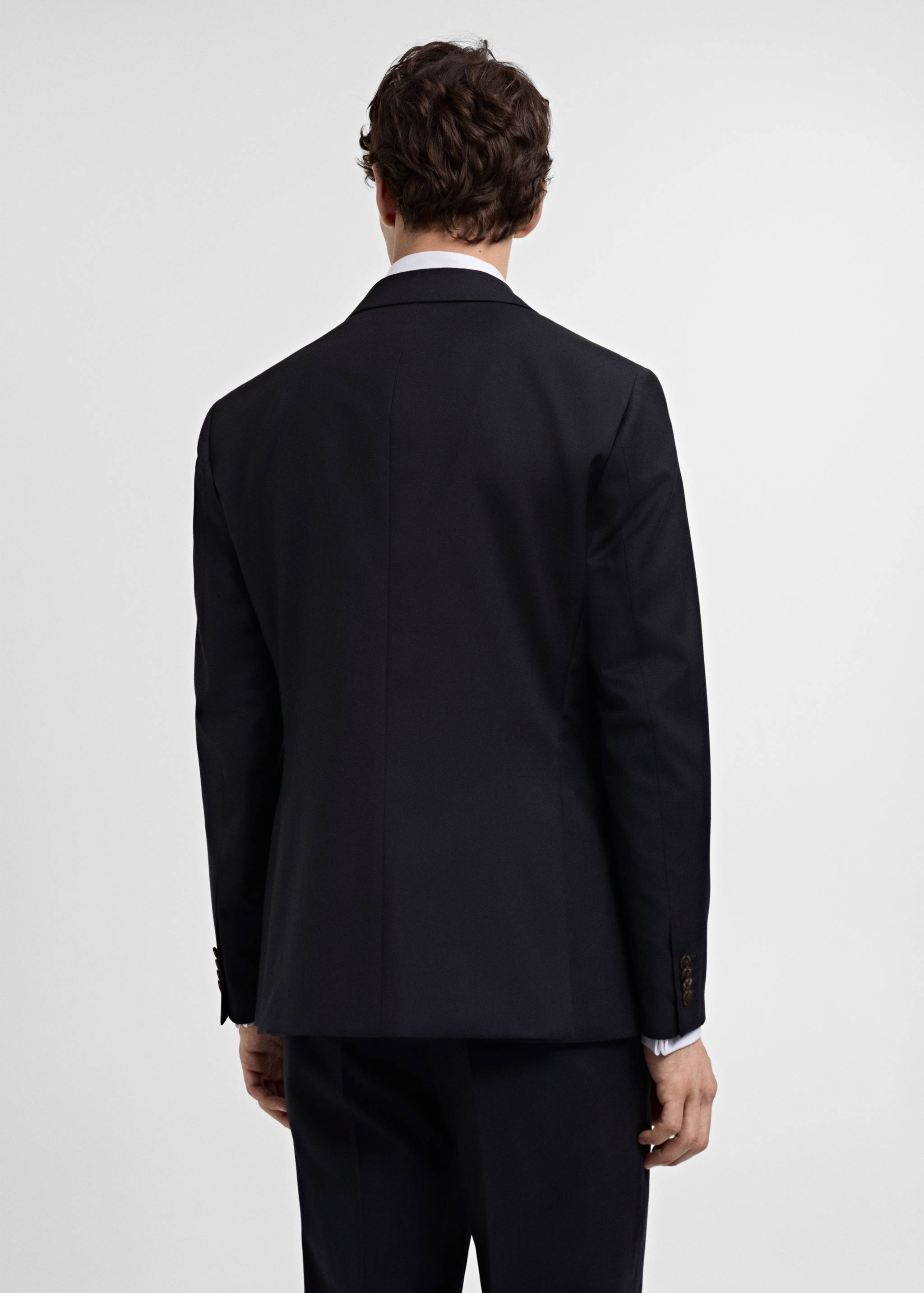 100% virgin wool slim-fit suit jacket - Reverse of the article