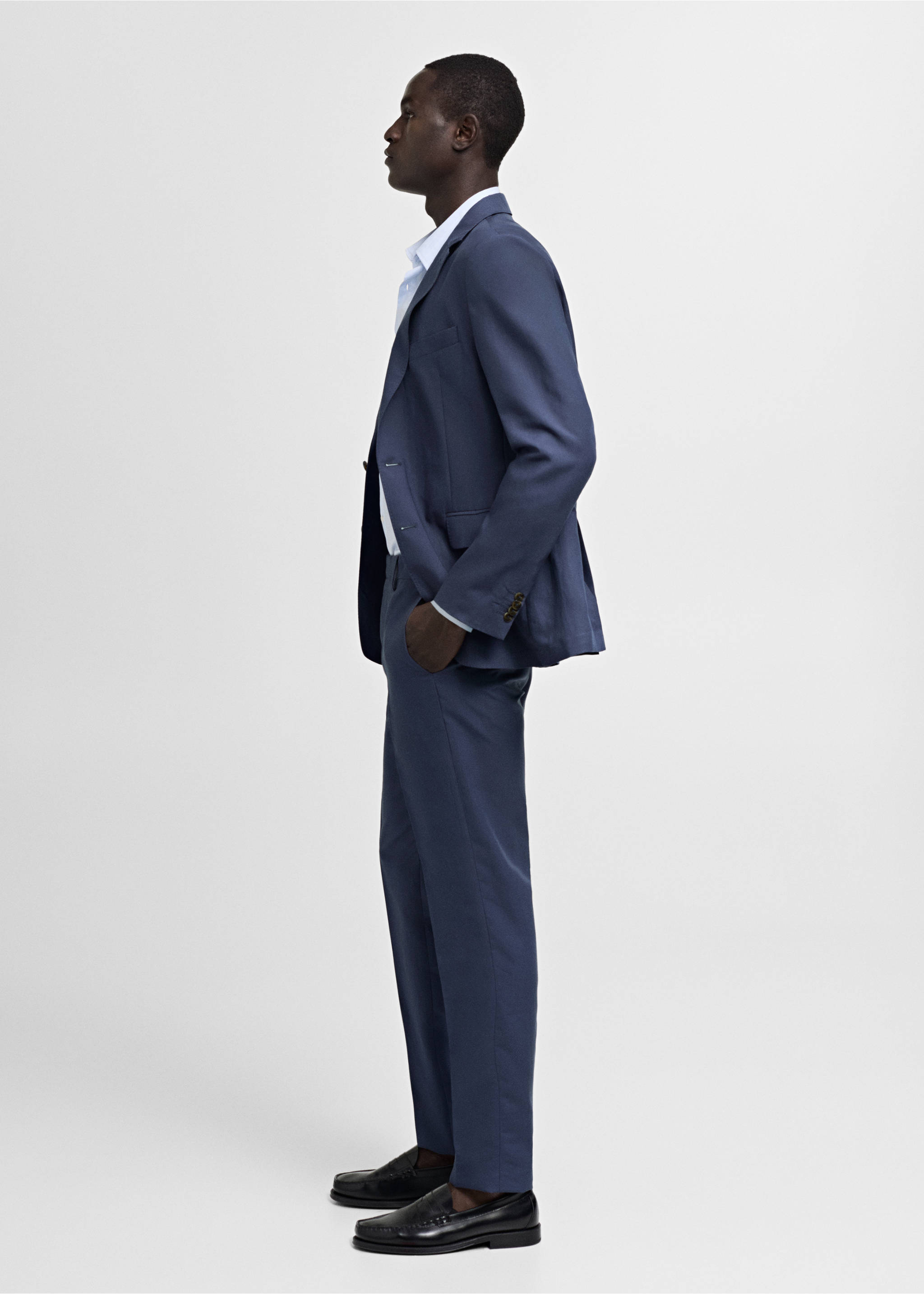 Kavaj slim fit comfort stretch-material - Detaljer om artikeln 6, Blå. Ref: 77010589-00.