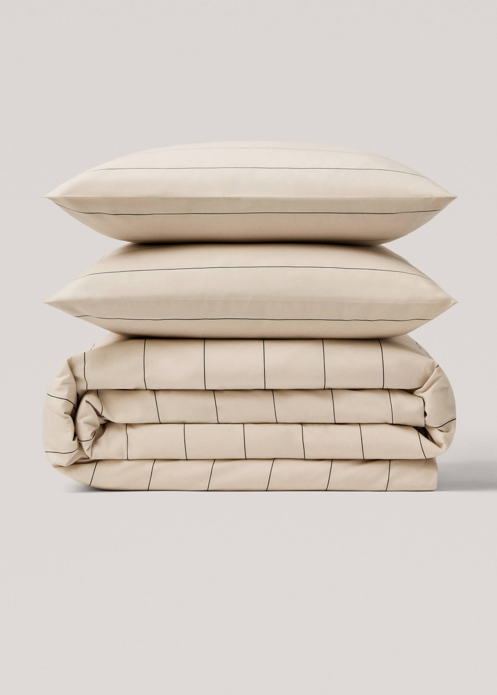Gestreifter Bettbezug aus 100 % Baumwolle für 90 cm Bett - Artikel ohne Model