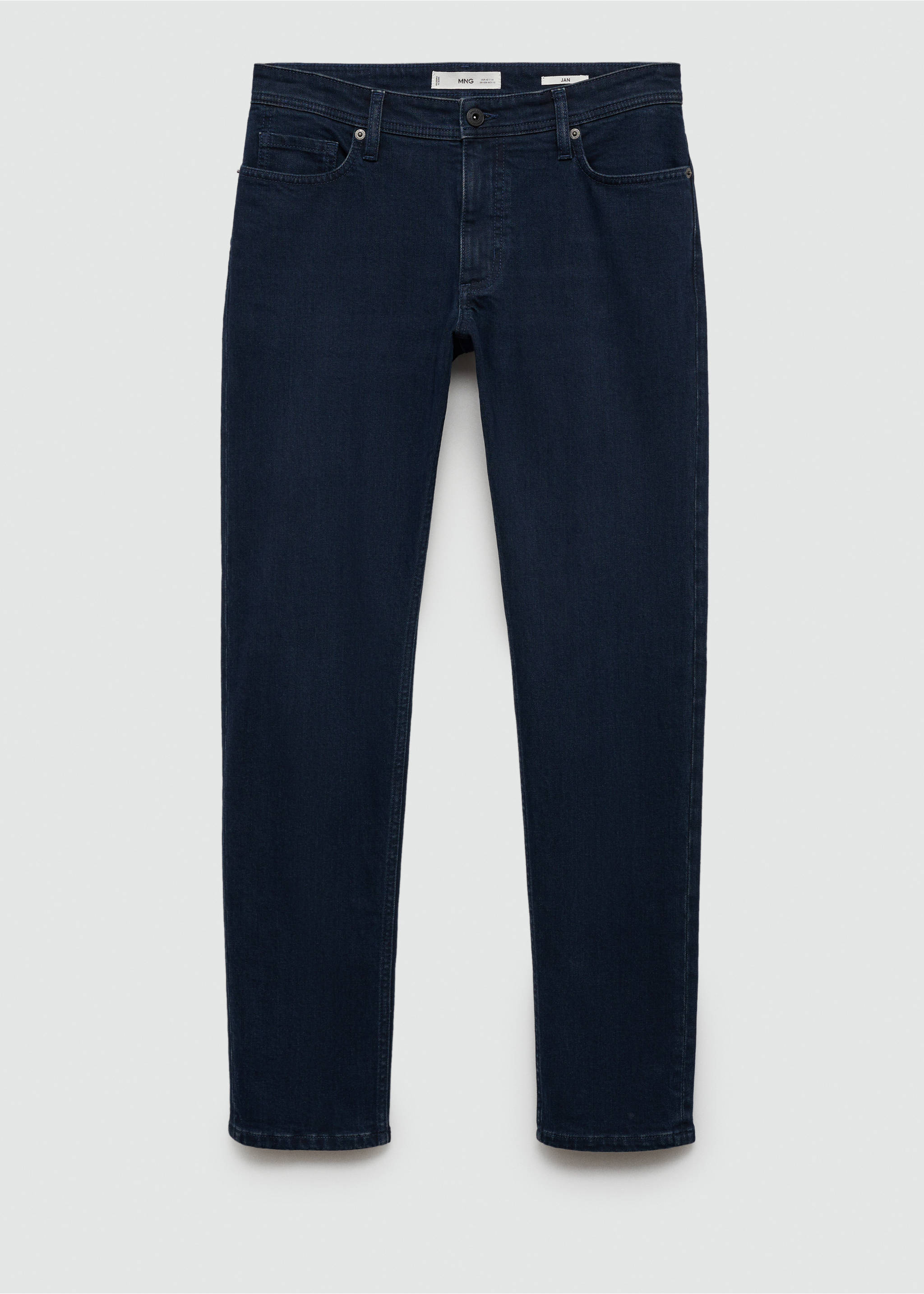 Blugi Jan slim fit - Articol fără model, Albastru închis intens. Ref: 77010598-00.