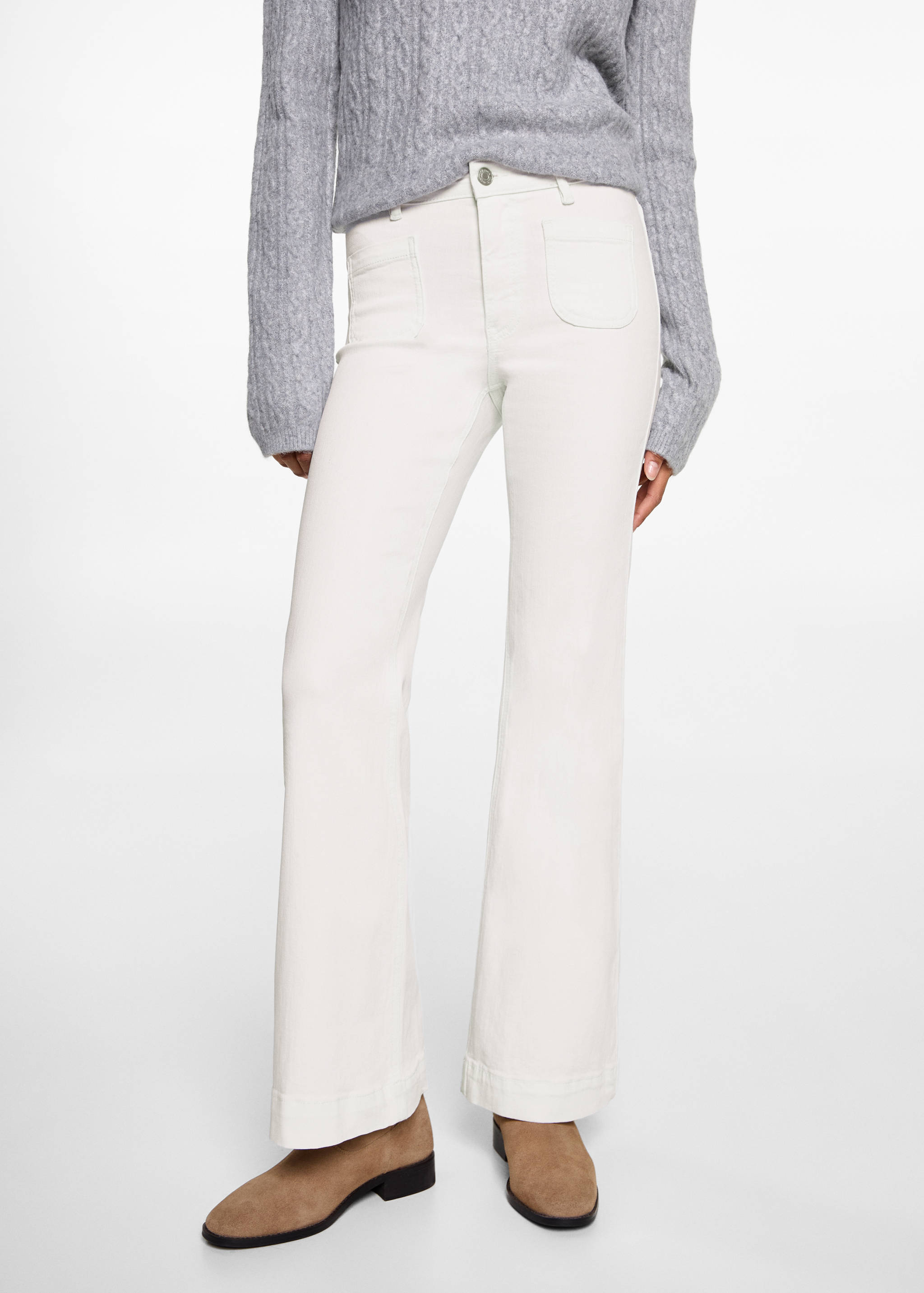 Flared jeans with pocket - Details of the article 6