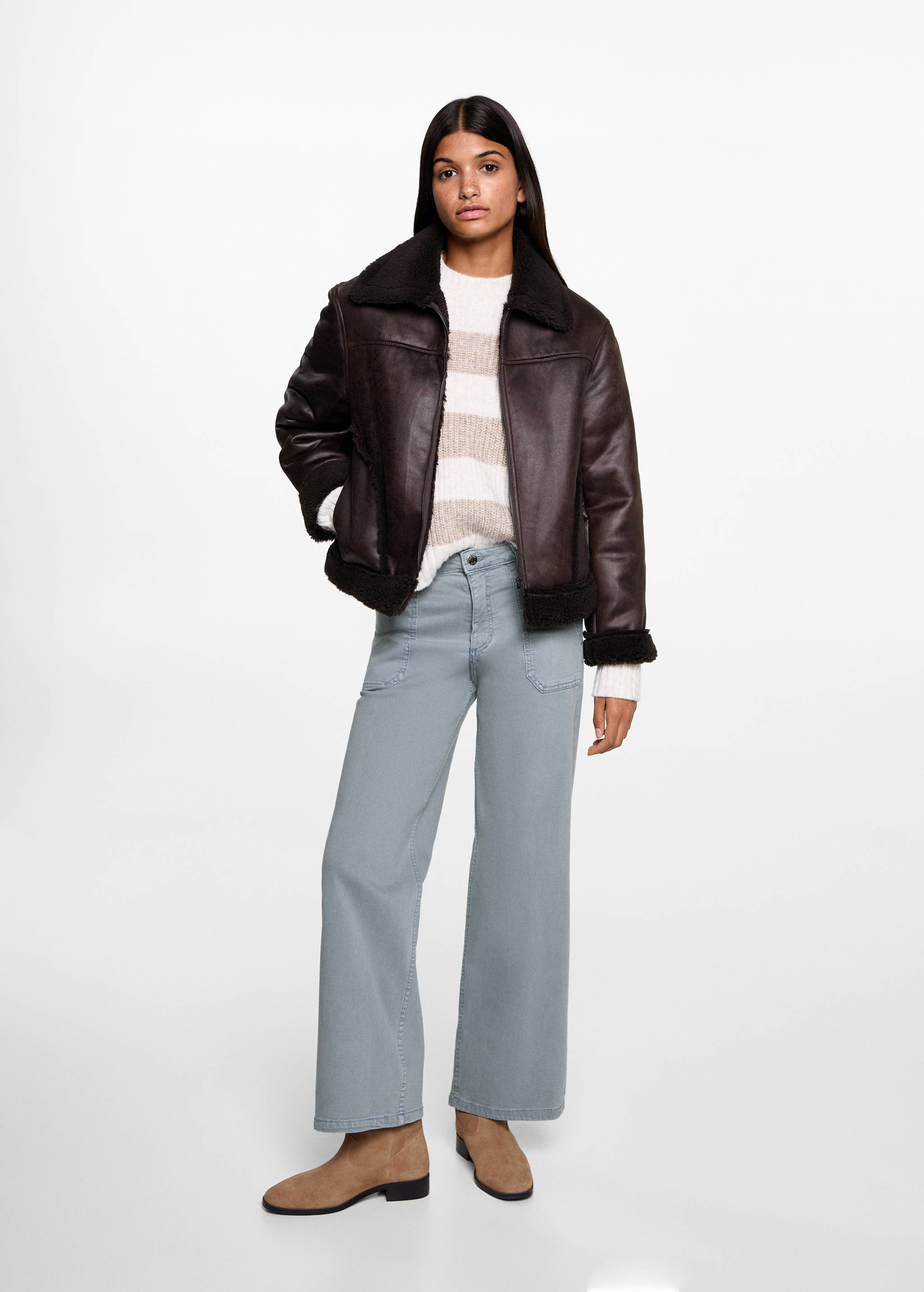 Pantalón culotte bolsillos - Plano general