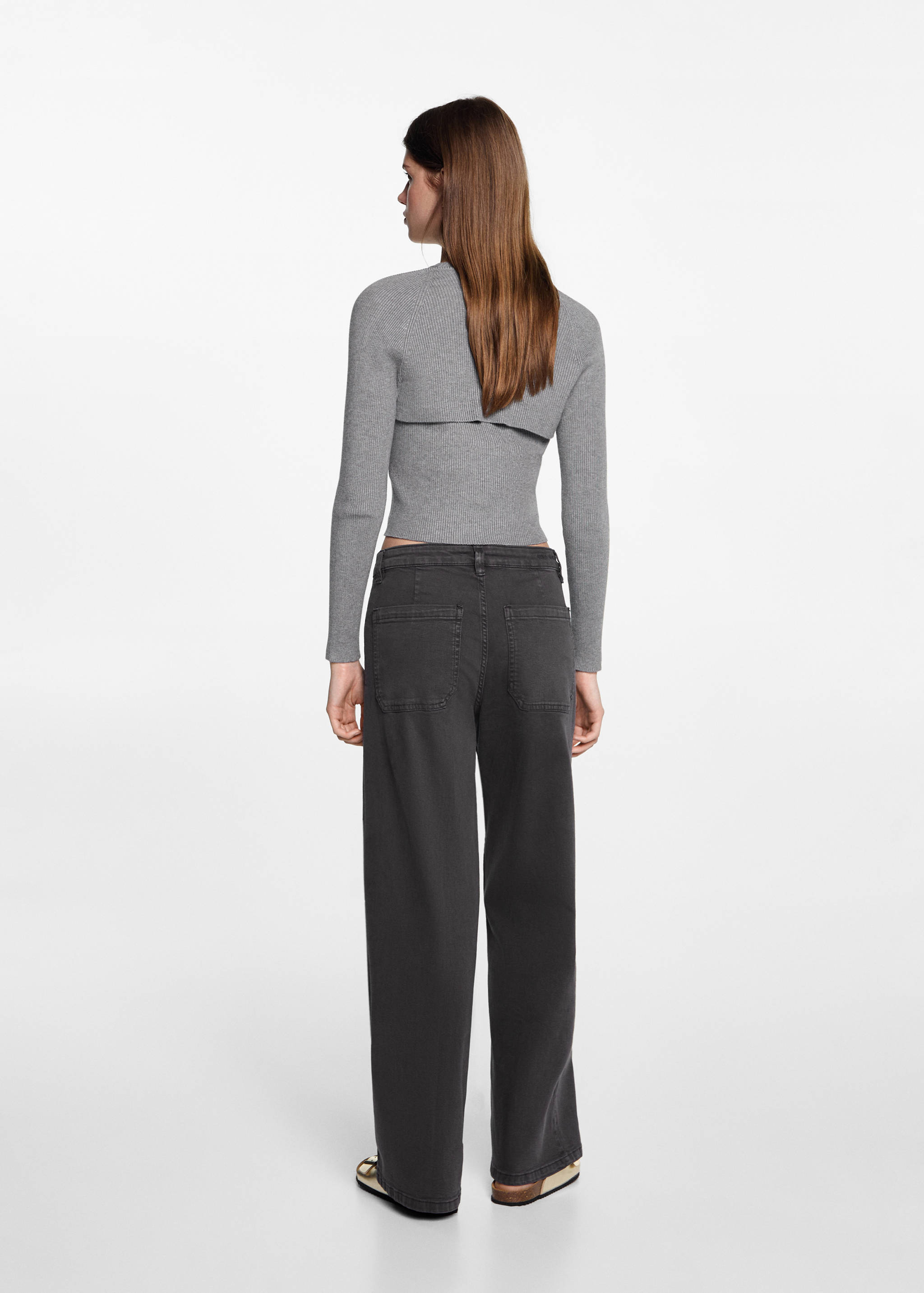 Culotte jeans with pockets - Reverse of the article