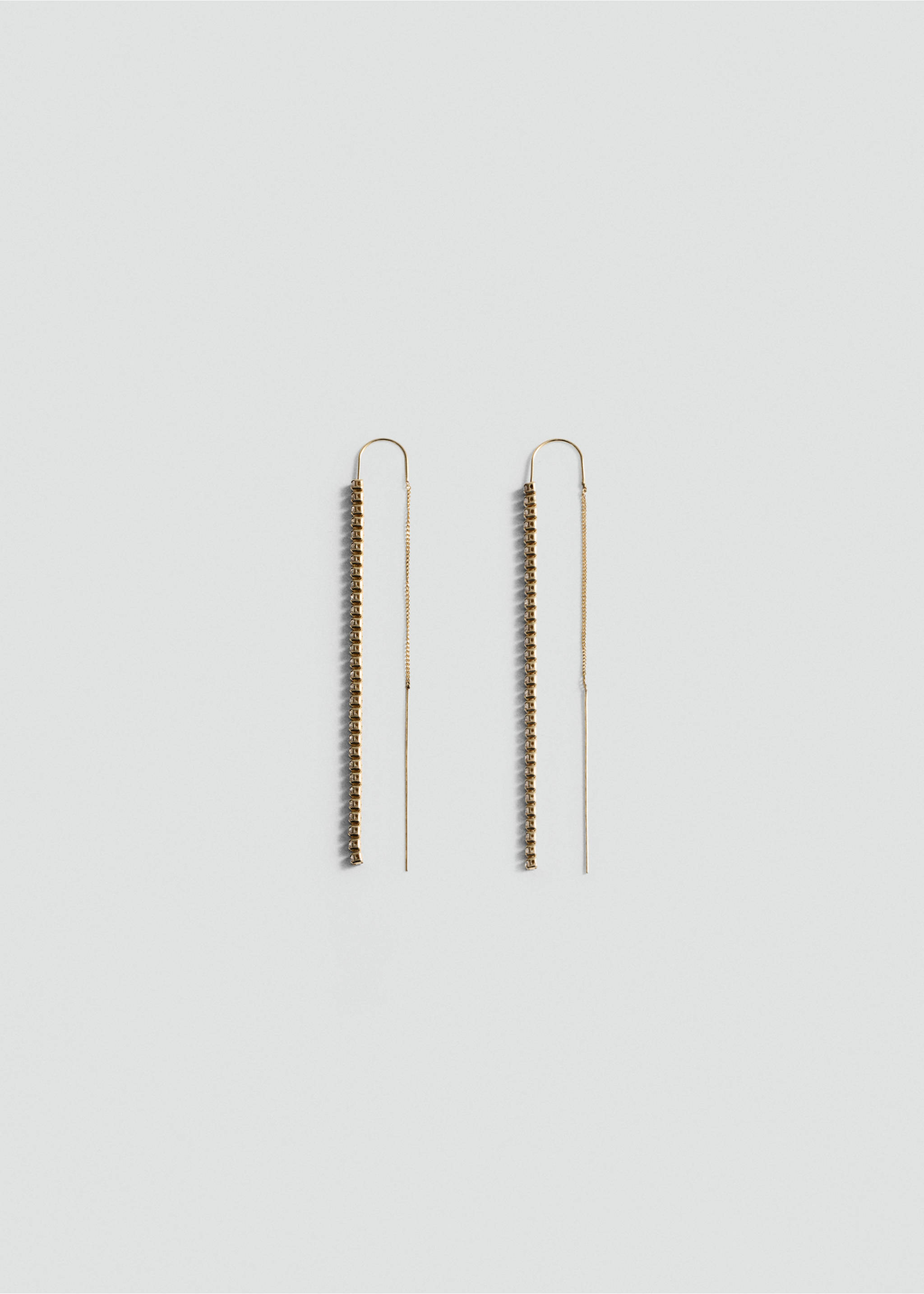 Boucles d'oreilles fil cristaux - Article sans modèle, Or. Ref: 77010616-00.