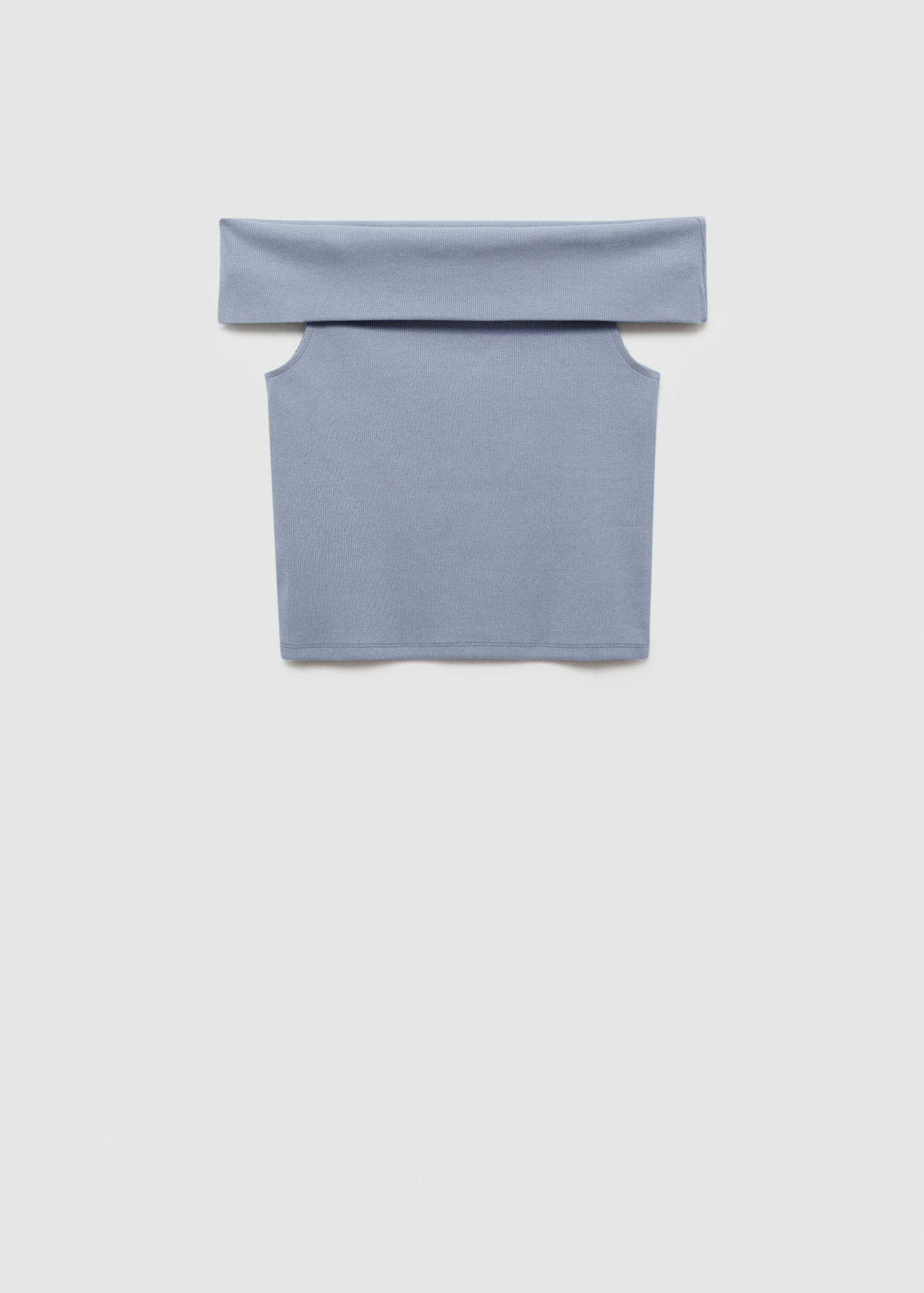 Geripptes schulterfreies Top - Artikel ohne Model