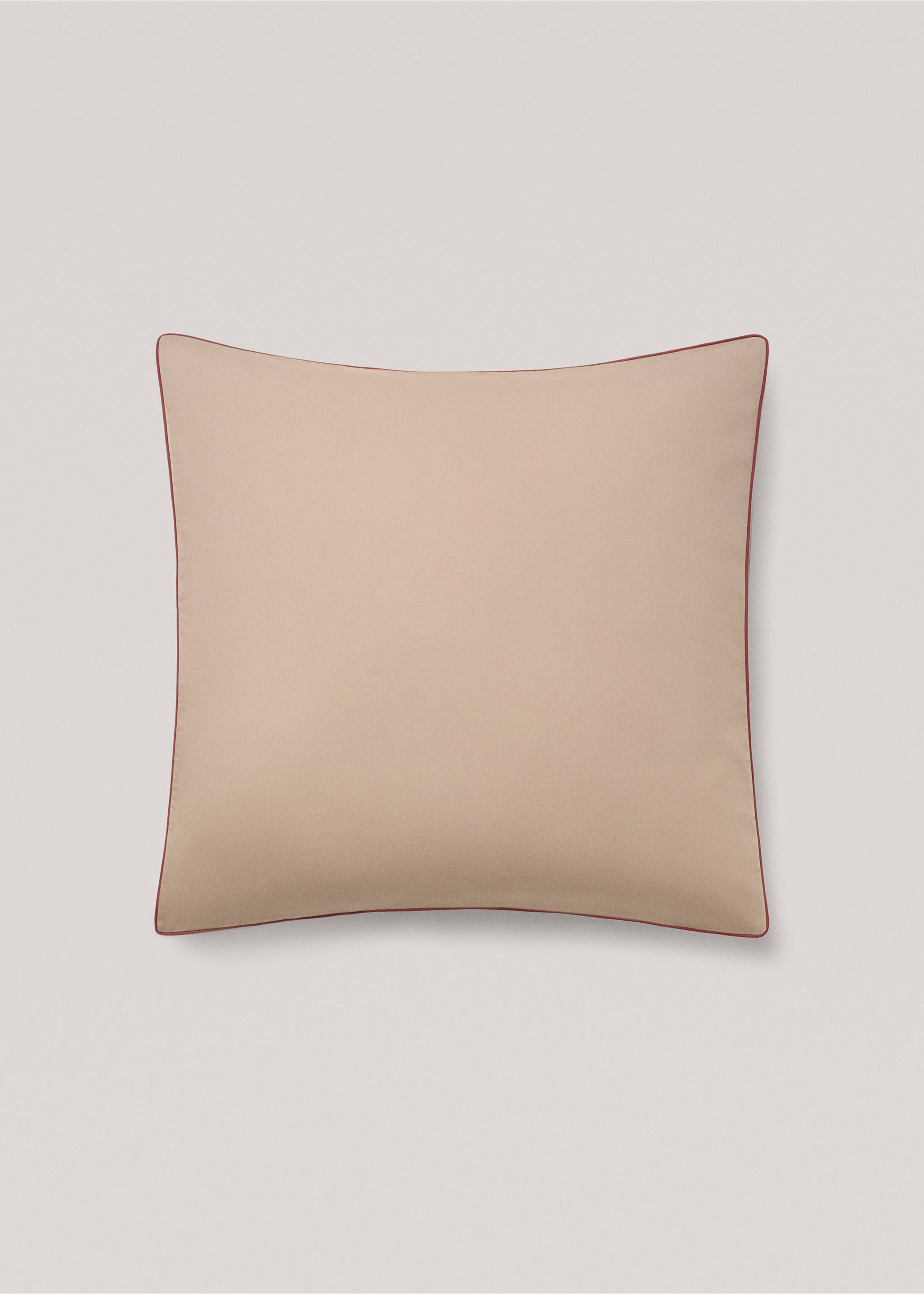 Two-tone reversible pillowcase 60x60cm - Article without model, Pink. Ref: 77010623-00.