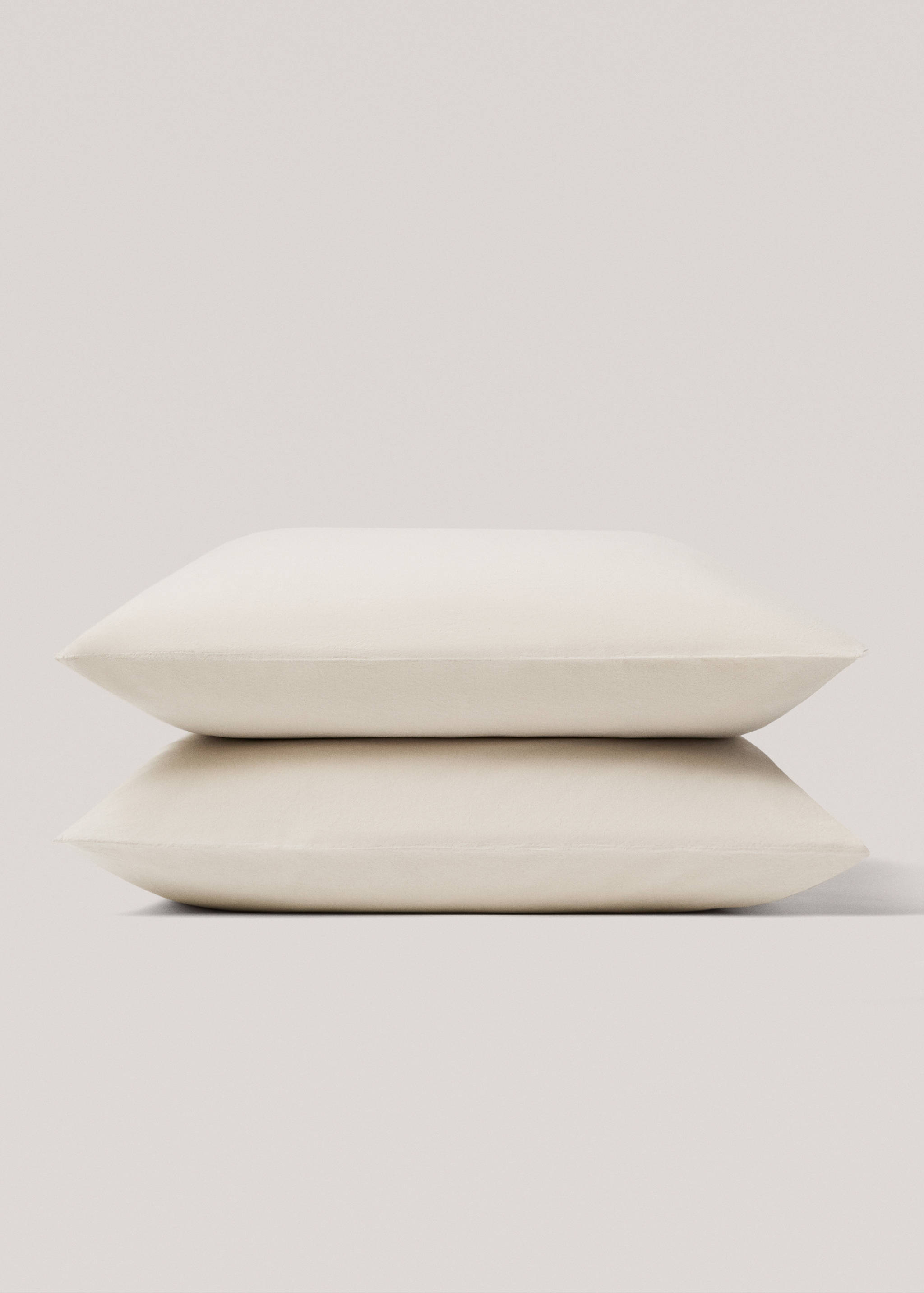 Washed cotton pillowcase 60x60cm - Details of the article 1