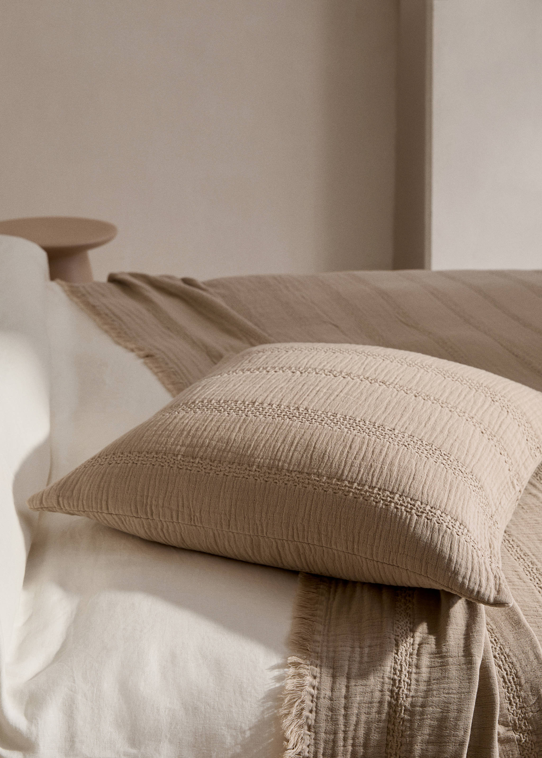 Textured cotton cushion cover - General plane