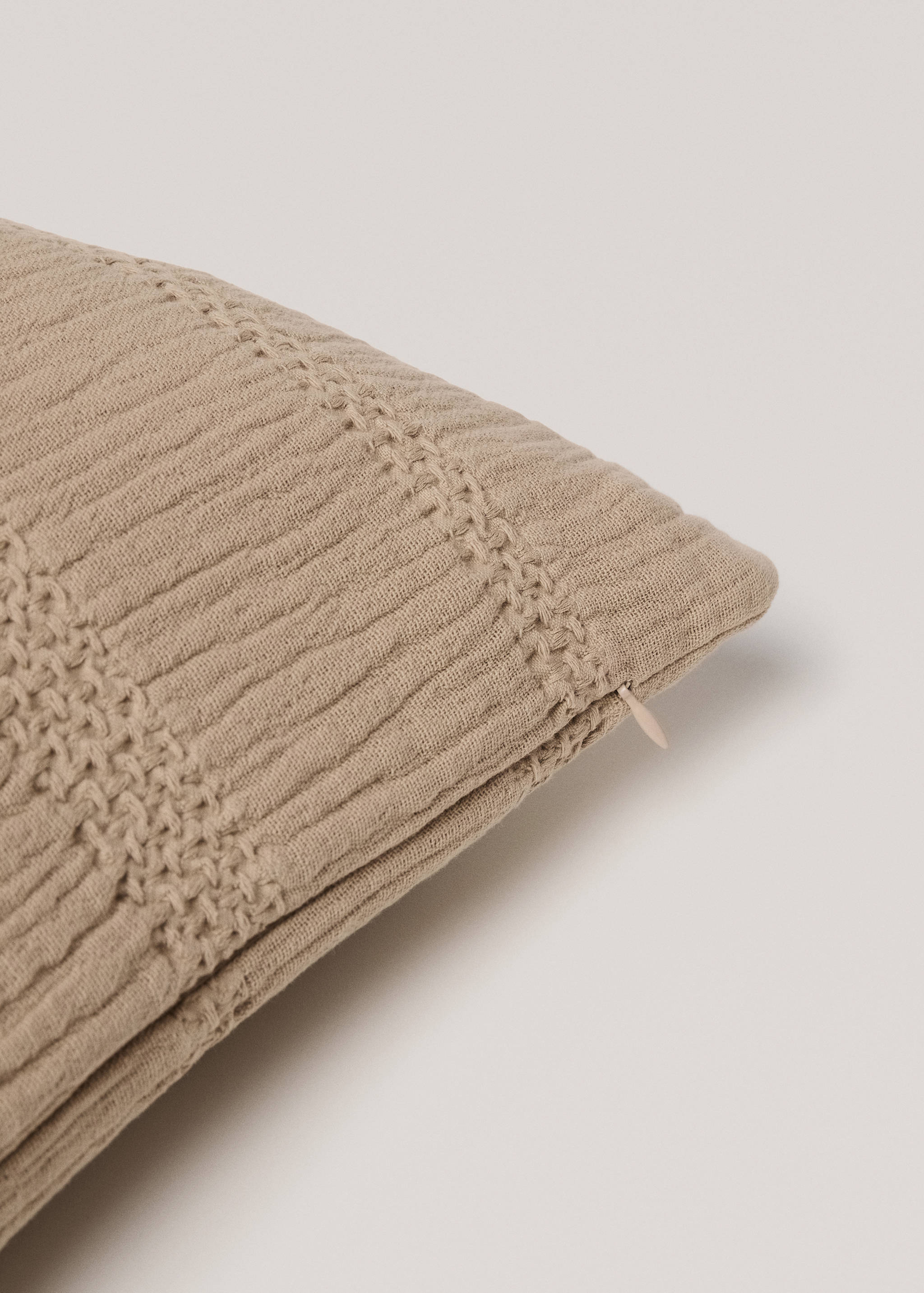 Textured cotton cushion cover - Details of the article 1