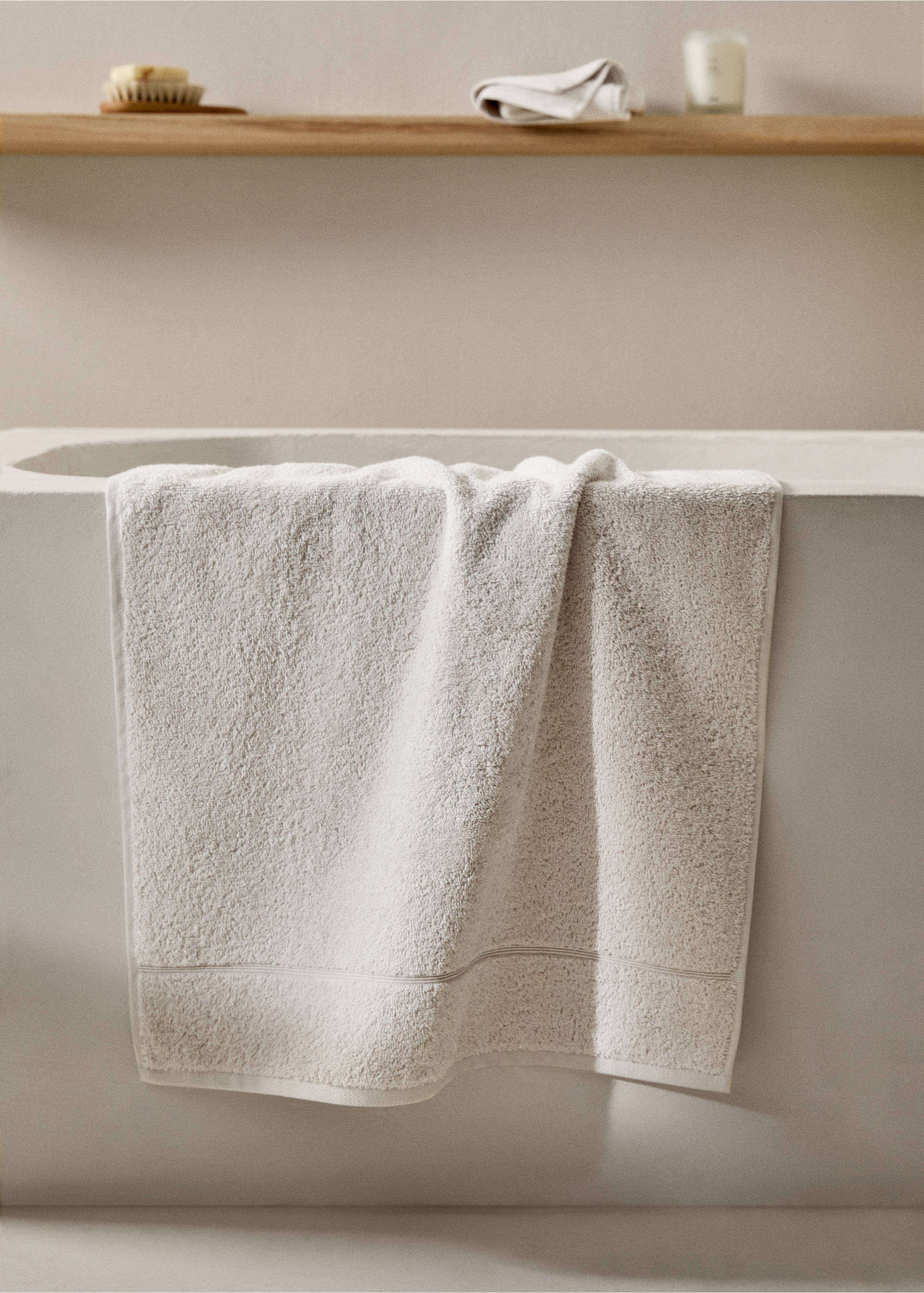 50x90cm cotton hand towel - General plane, Grey. Ref: 77010637-00.