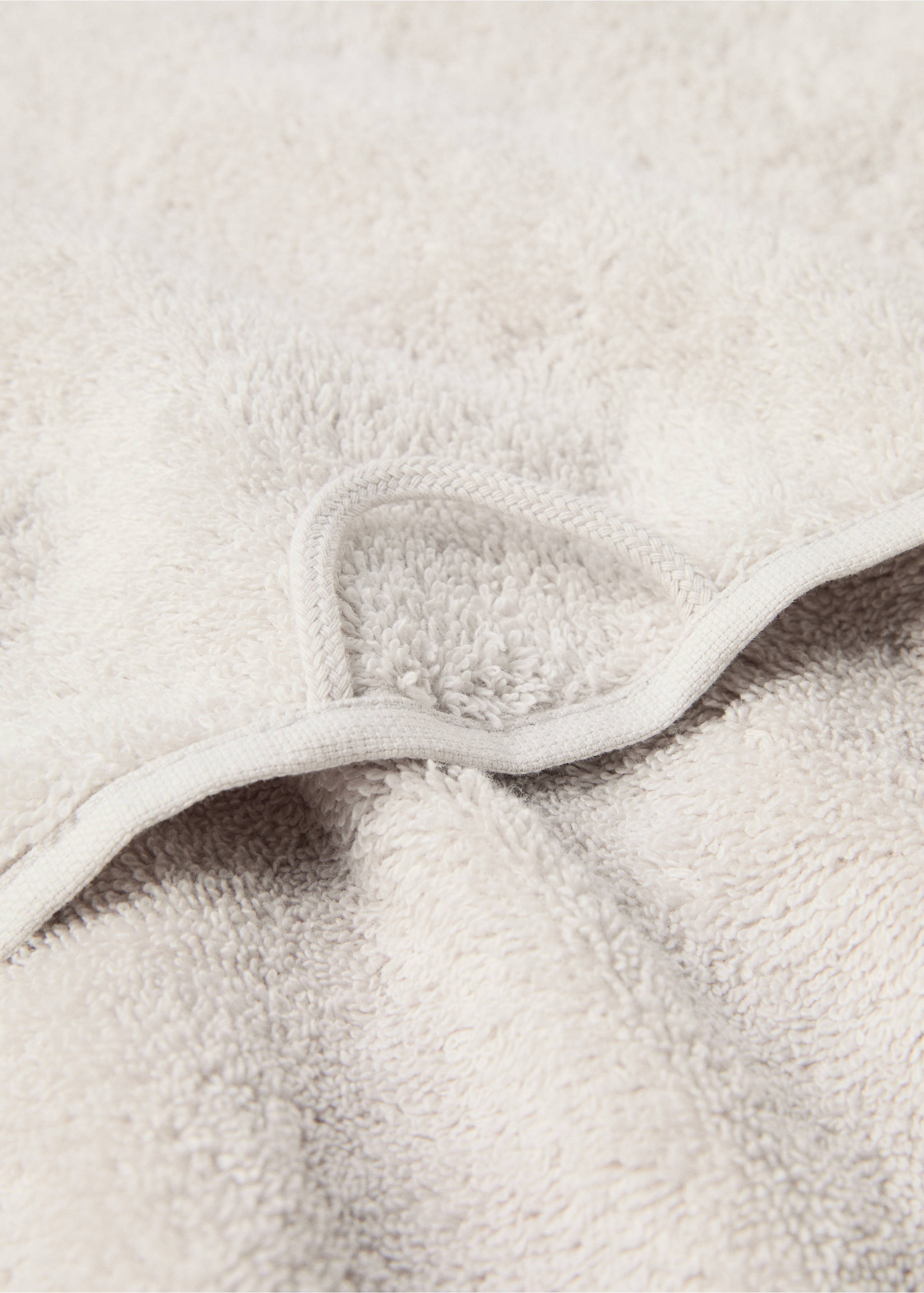 50x90cm cotton hand towel - Details of the article 2, Grey. Ref: 77010637-00.
