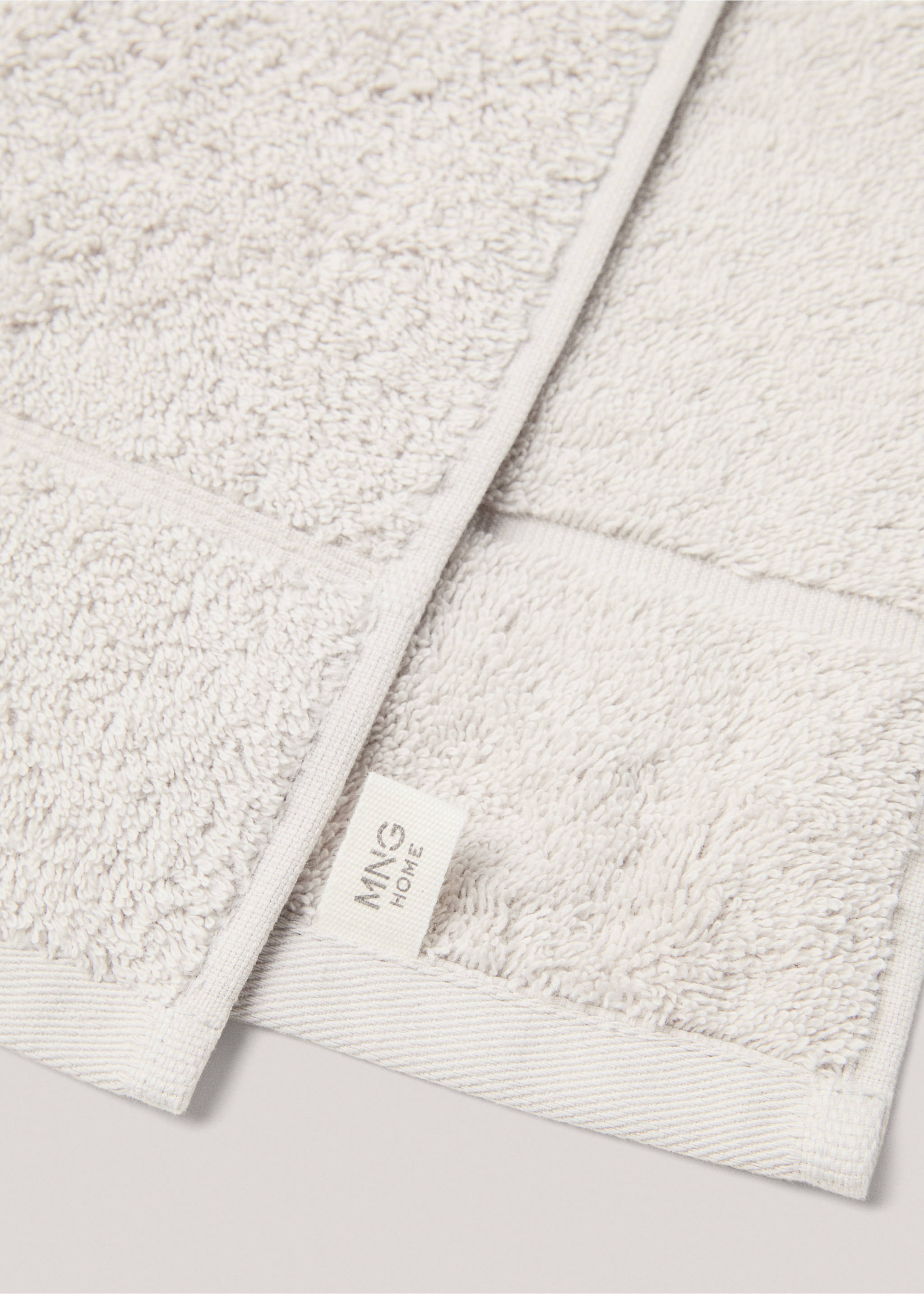 50x90cm cotton hand towel - Details of the article 3, Grey. Ref: 77010637-00.