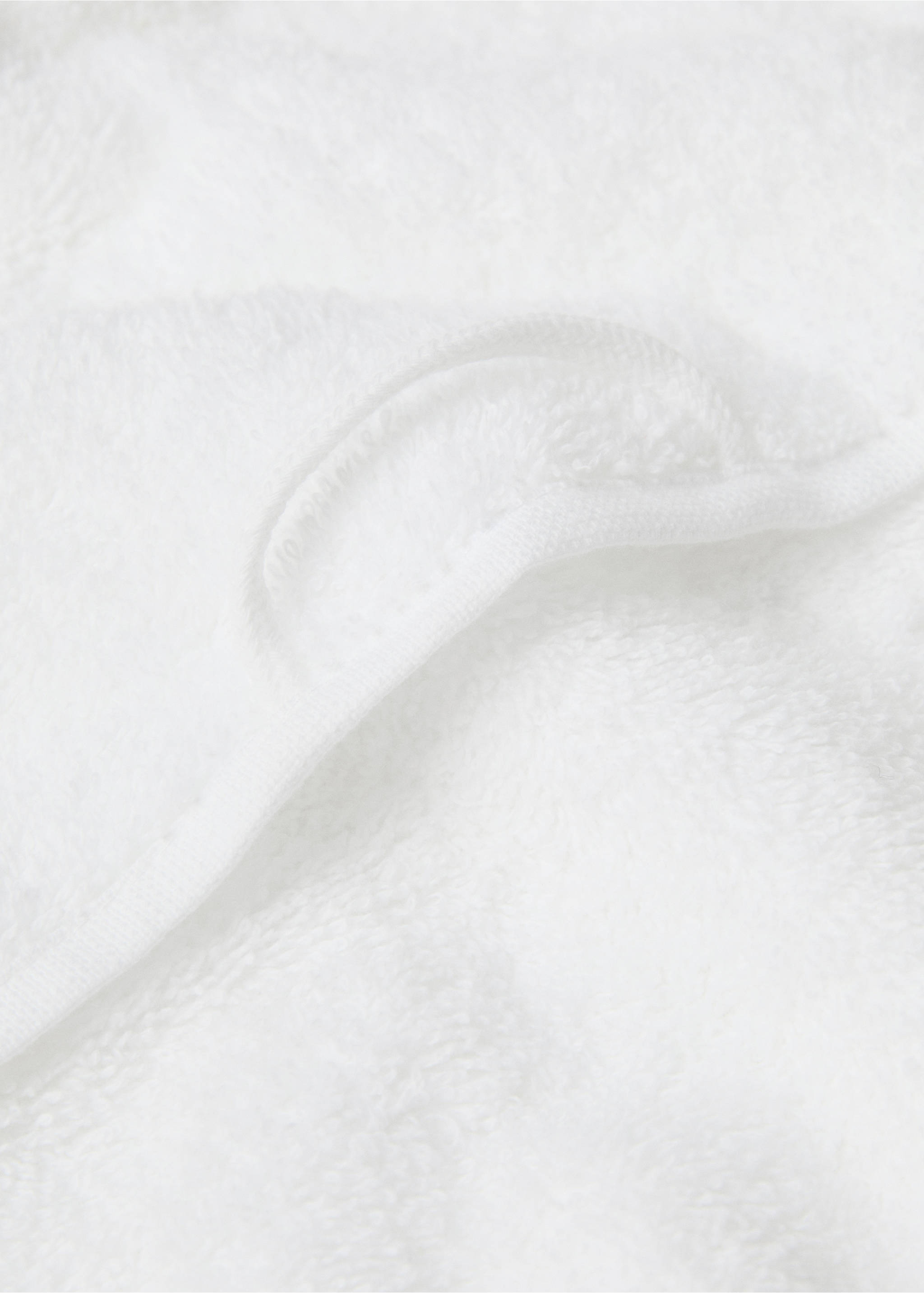 70x140cm cotton bath towel - Details of the article 2, White. Ref: 77010638-00.