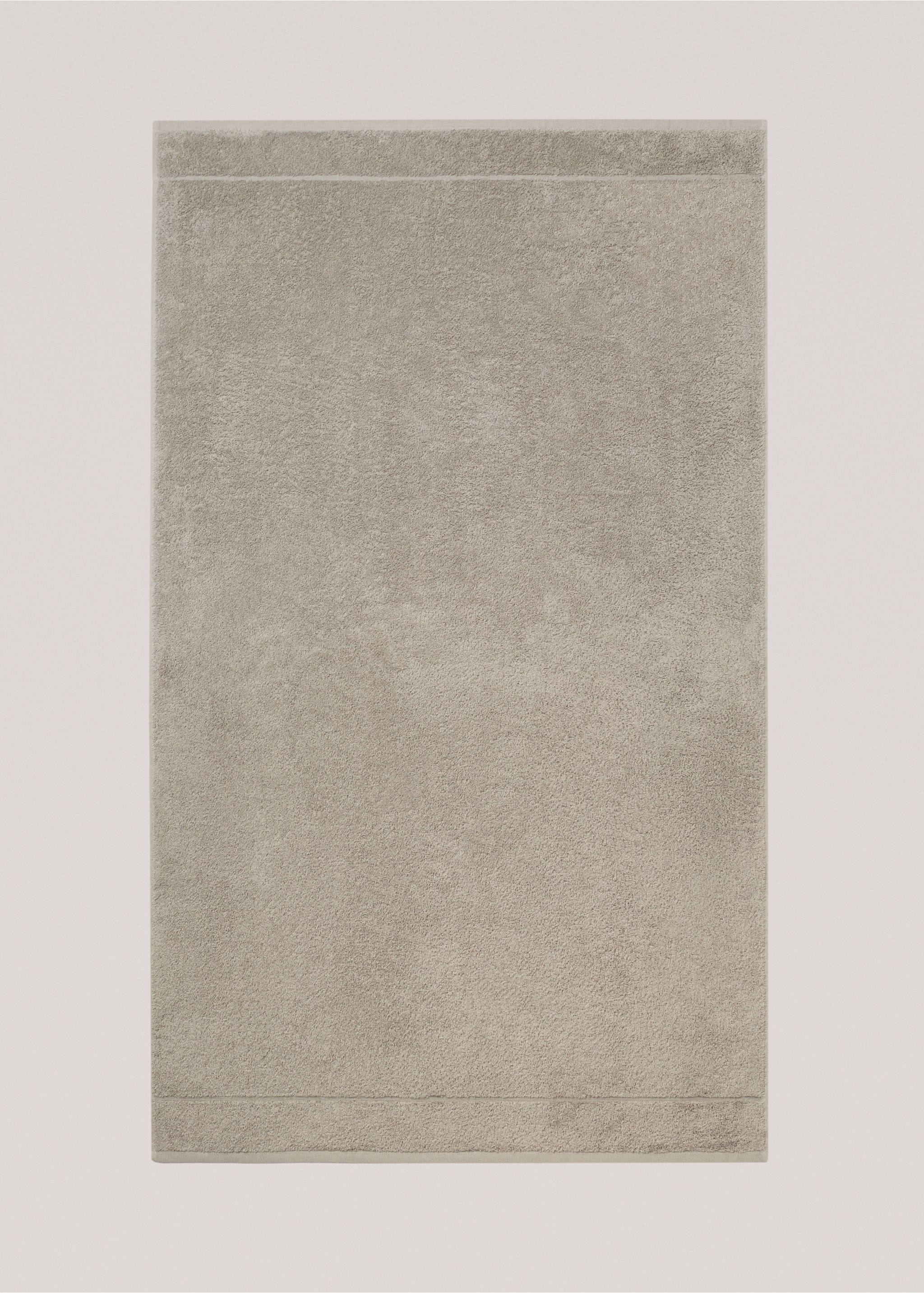 Cotton bath towel 90x150cm - Details of the article 1, Medium Grey. Ref: 77010639-00.