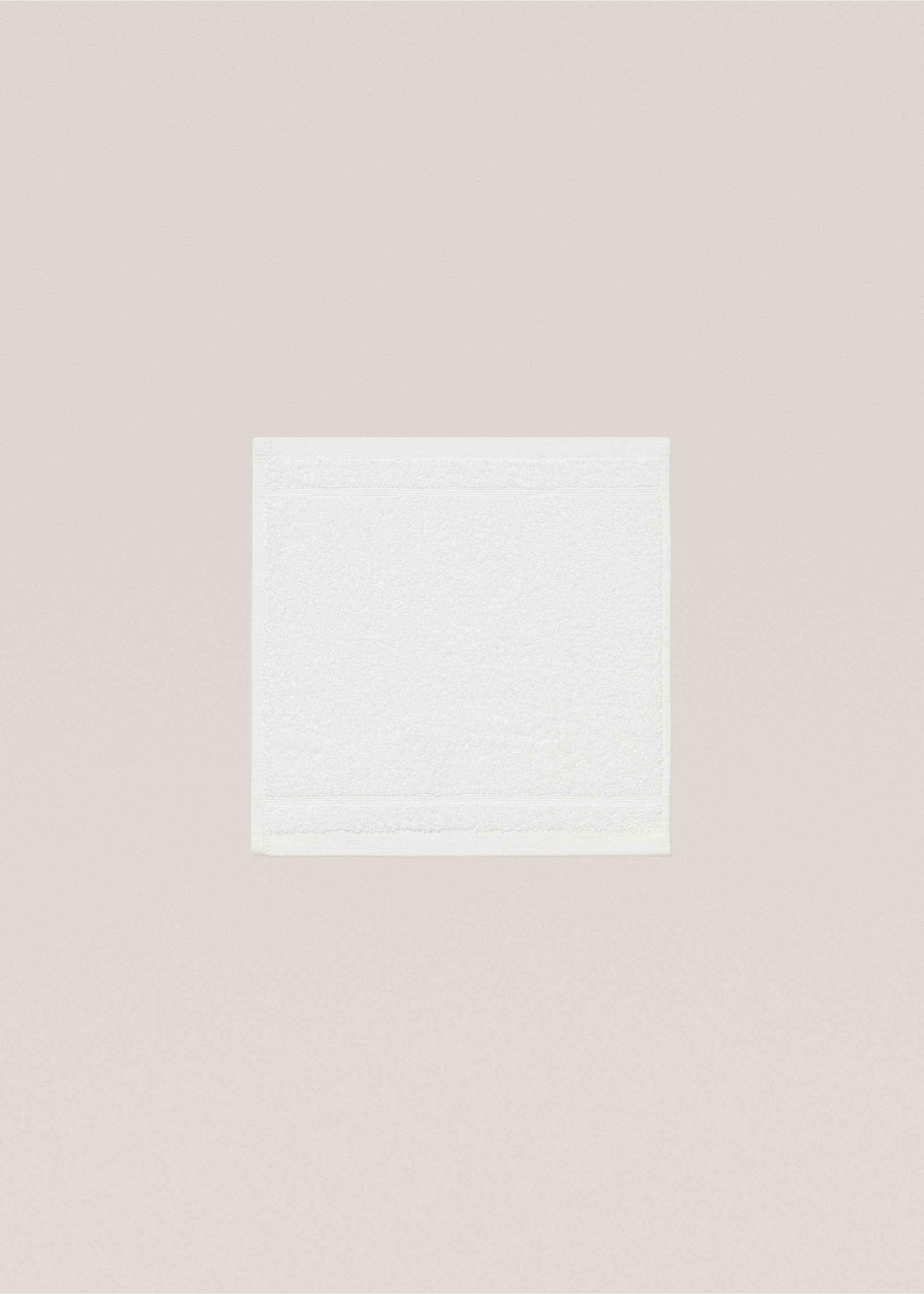 Plain cotton towel - Details of the article 1, White. Ref: 77010640-00.