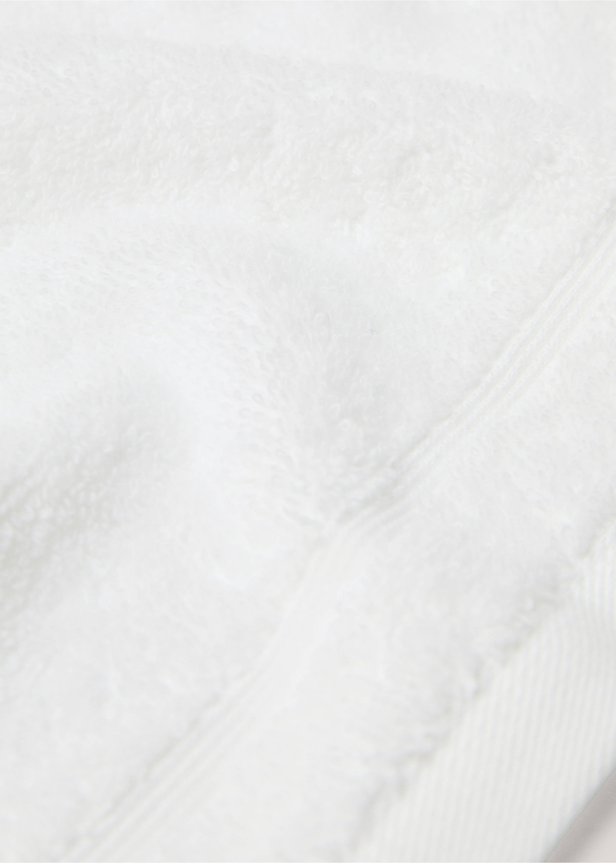 Plain cotton towel - Details of the article 3, White. Ref: 77010640-00.