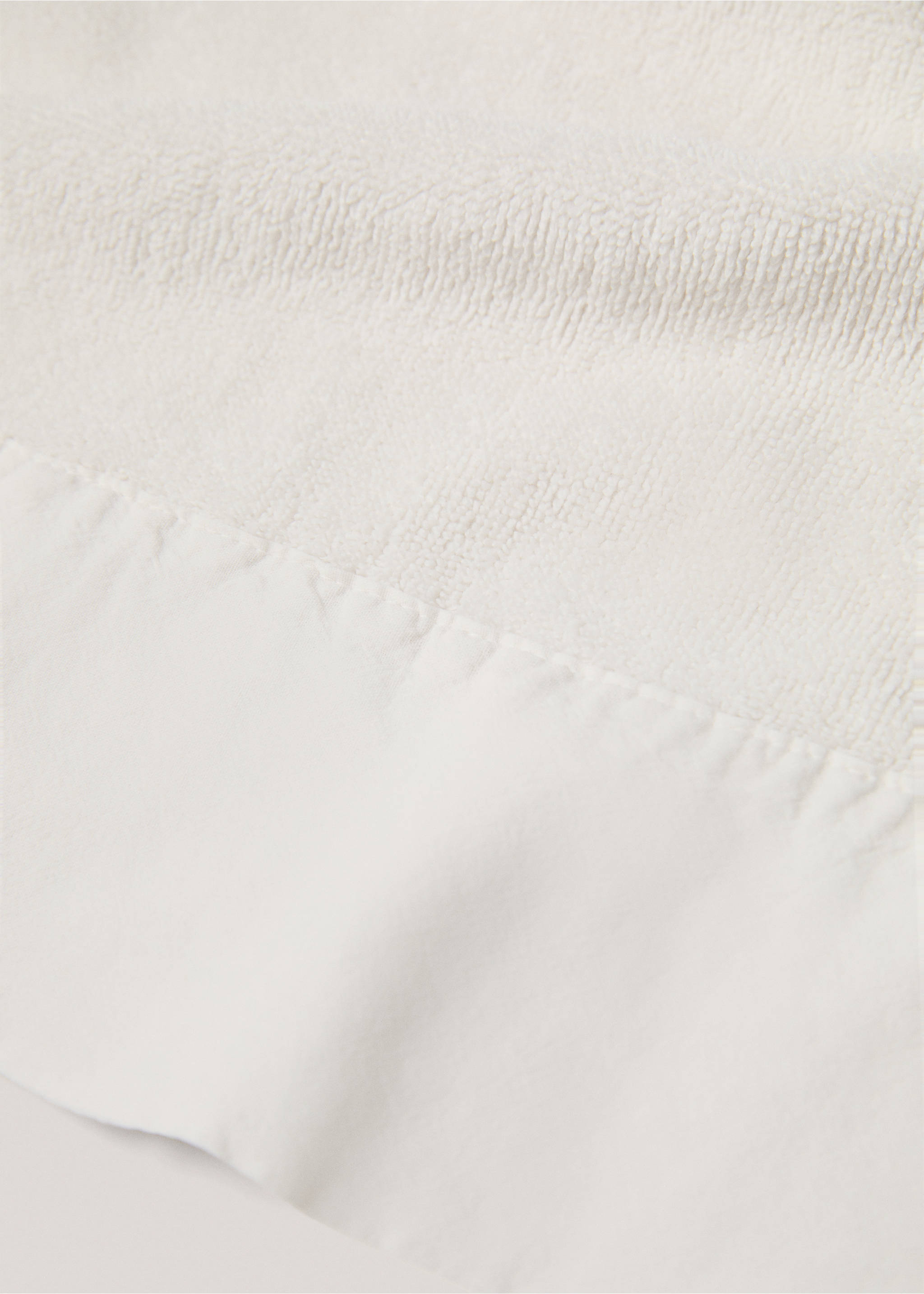 Cotton textured hand towel 50x90cm - Details of the article 1, Sand. Ref: 77010654-00.