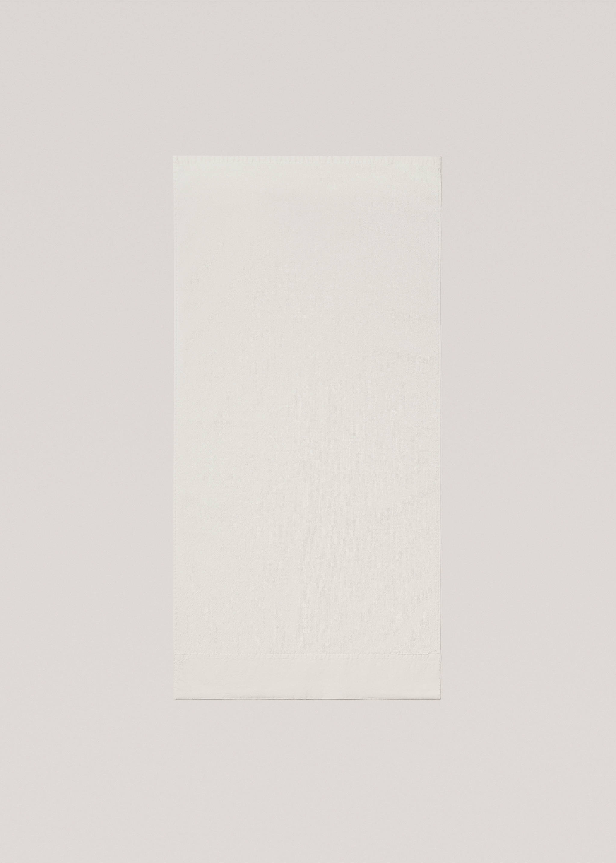 Cotton textured hand towel 50x90cm - Details of the article 3, Sand. Ref: 77010654-00.