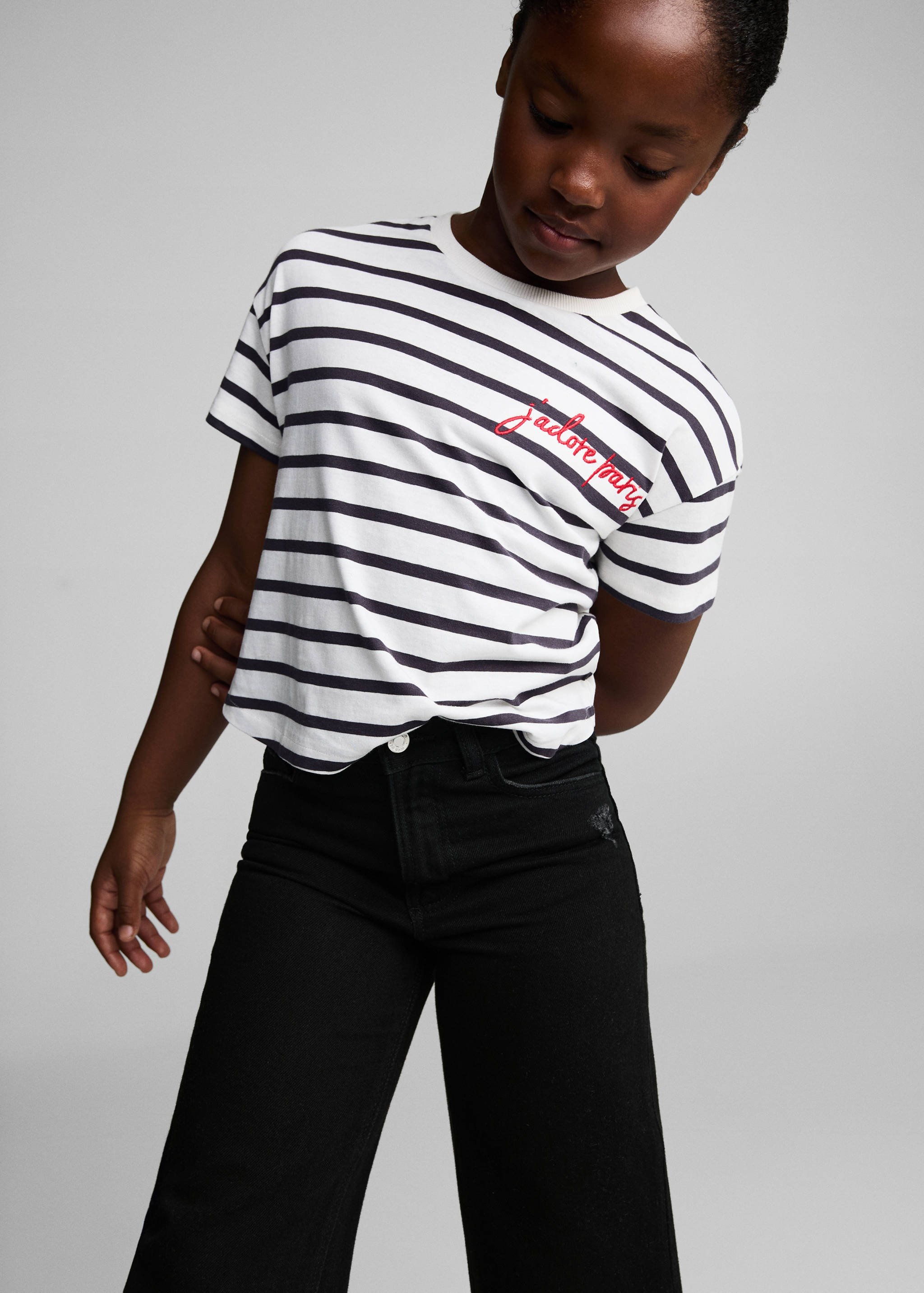 Jeans culotte mid-waist comfort - Medium plane