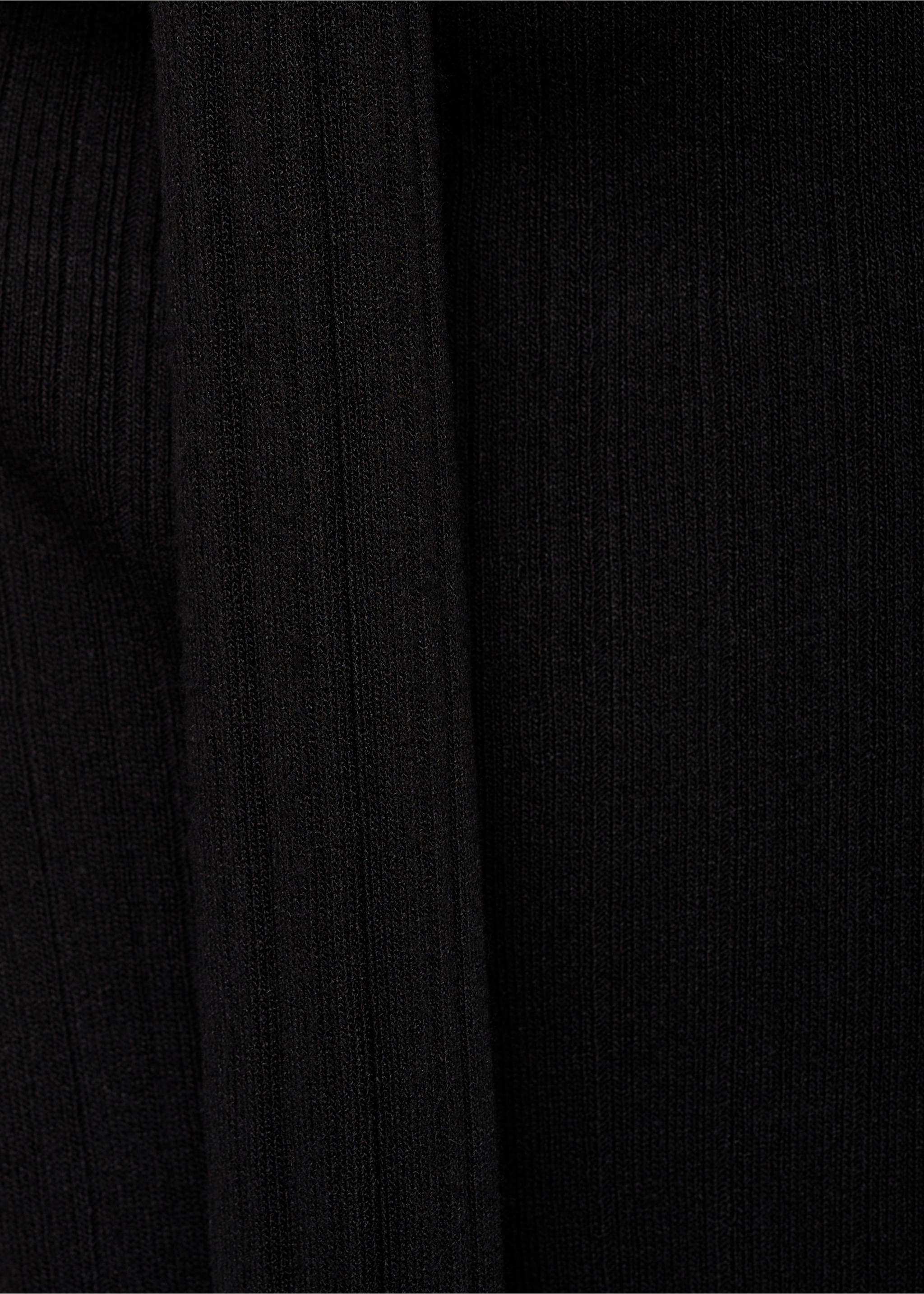 Knitted dress with neck tie - Details of the article 0, Black. Ref: 77011509-00.