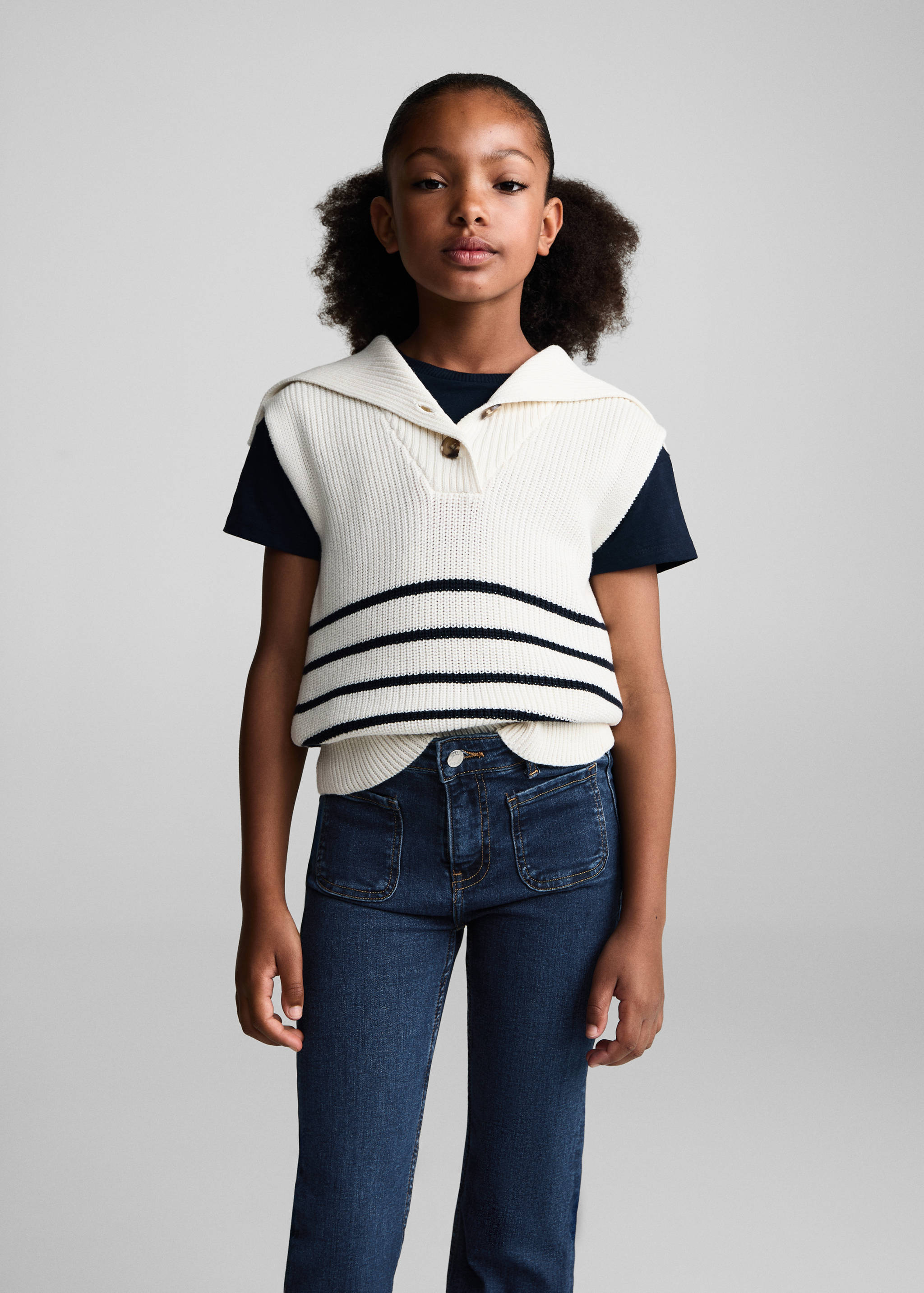 Flared jeans with pocket - Medium plane