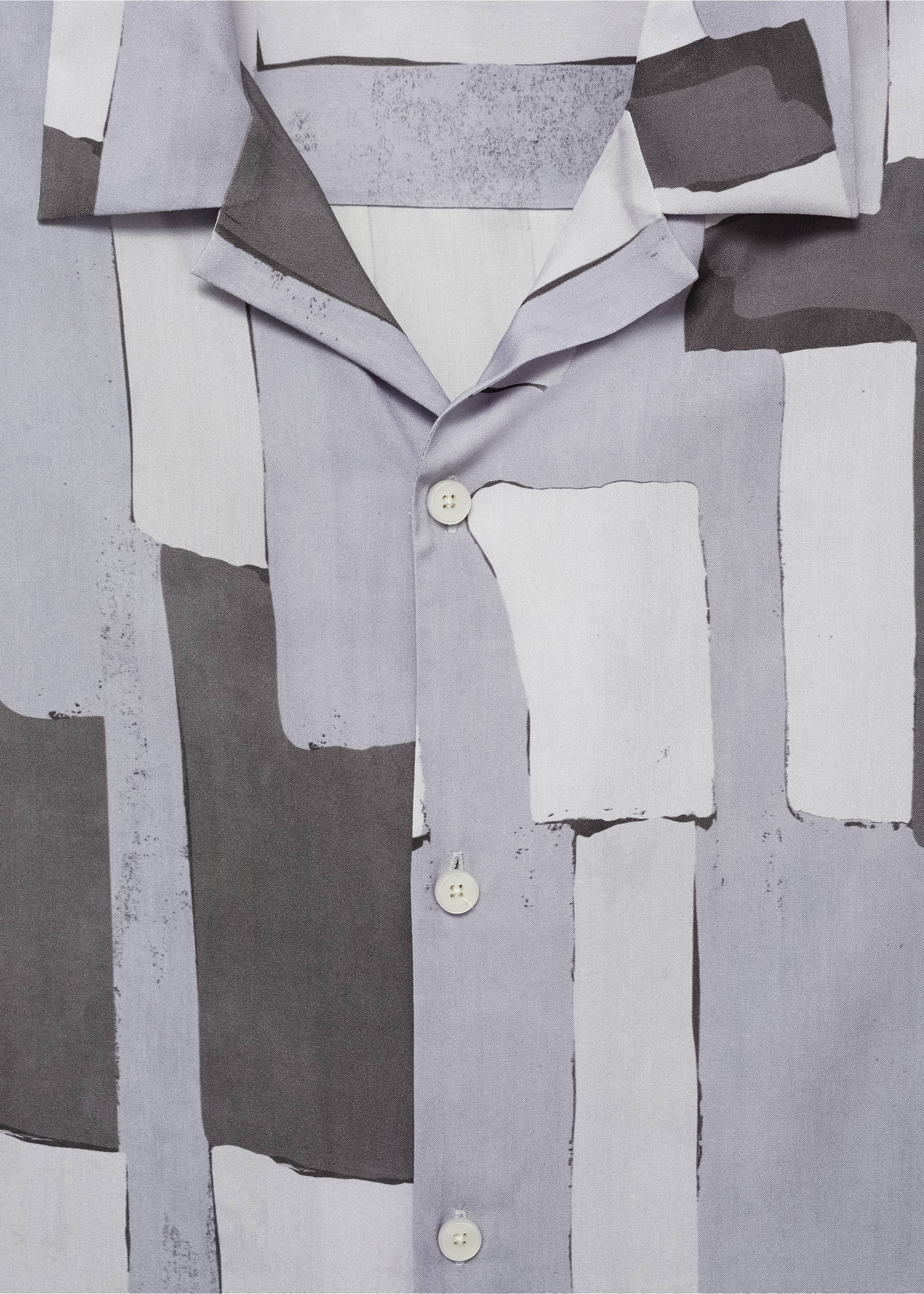 Fließendes Regular-Fit-Printhemd - Detail des Artikels 8, Hellgrau/Pastellgrau. Ref: 77012549-00.