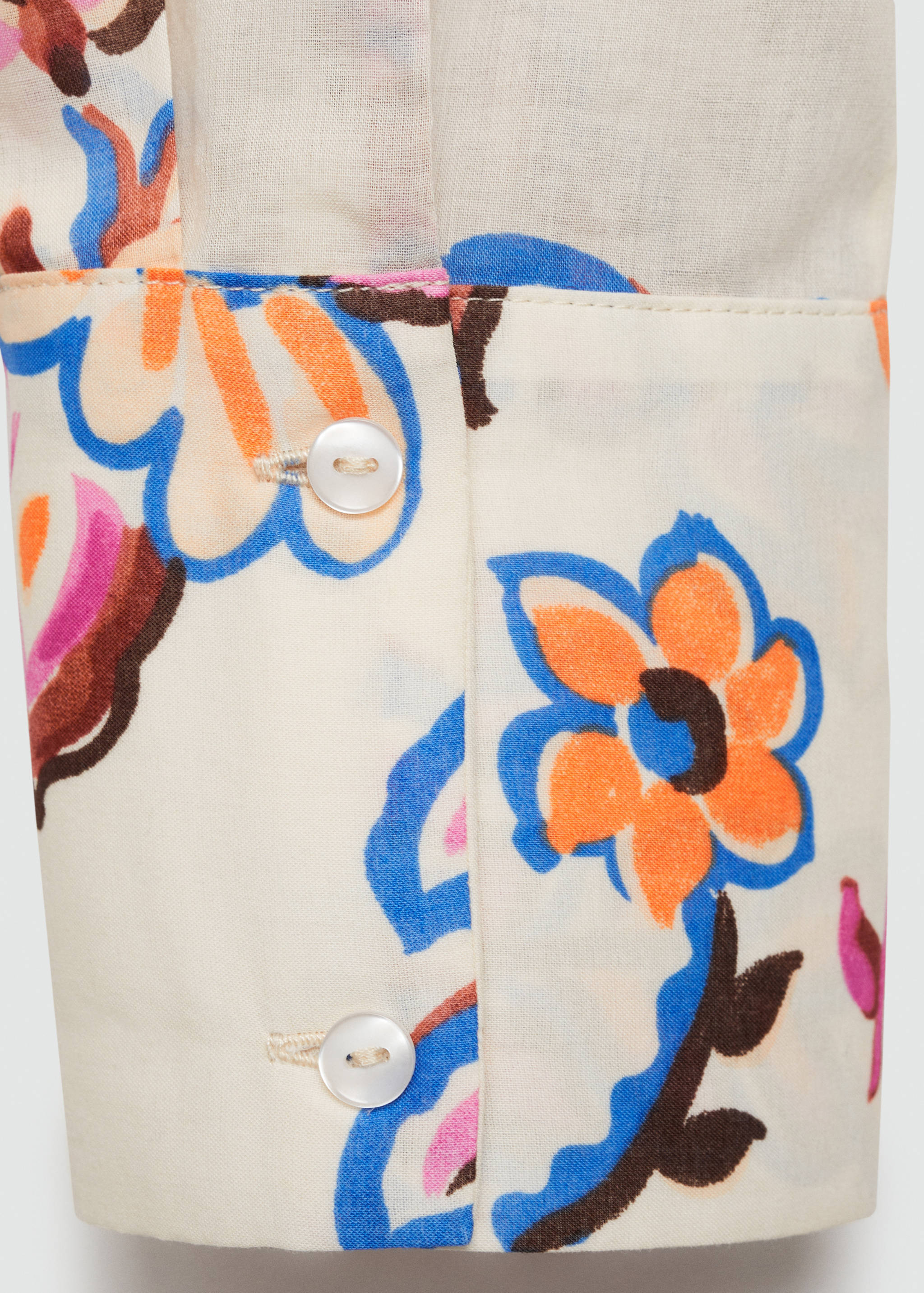 Camisa fluida com estampado floral - Pormenor do artigo 0