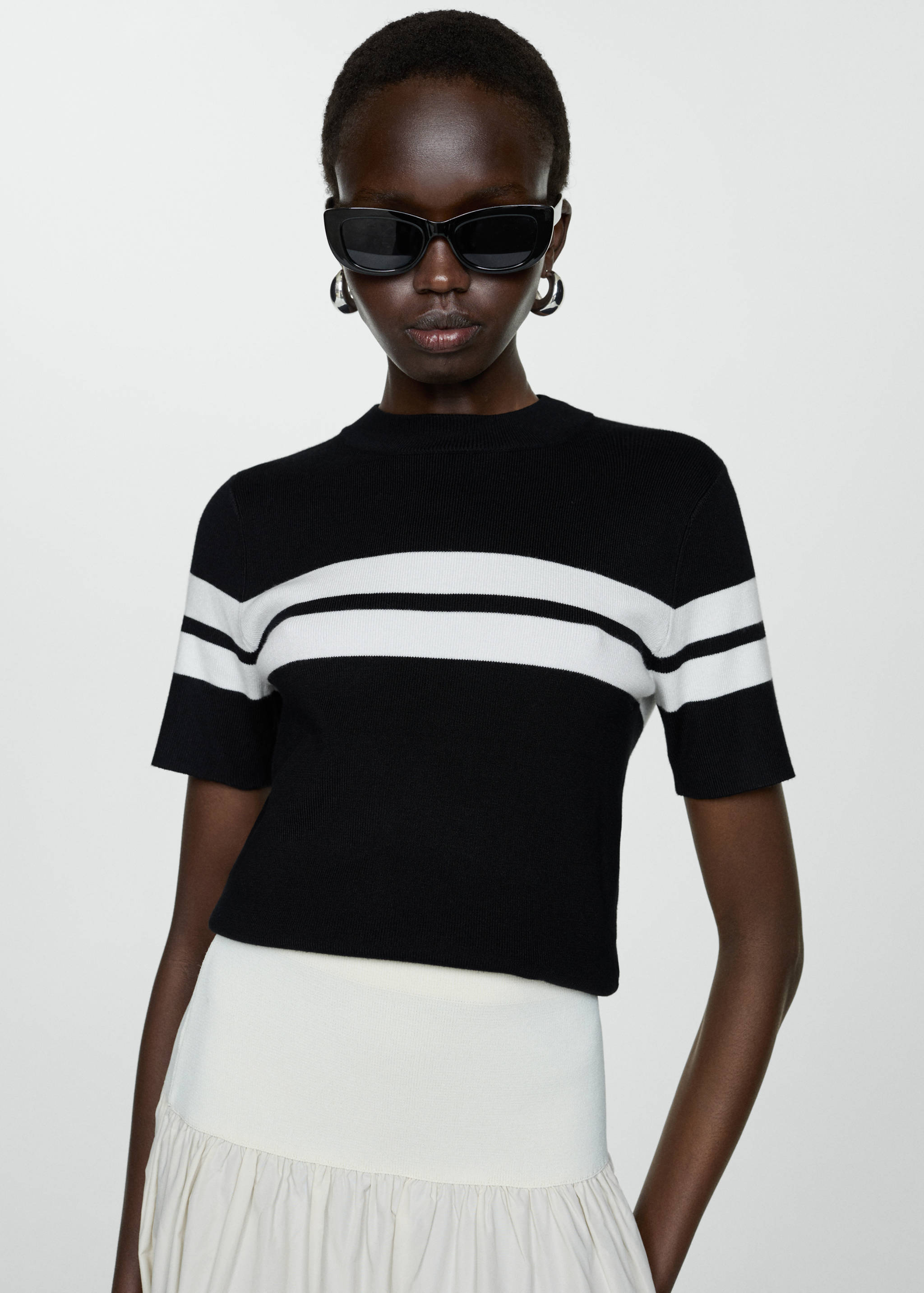 Csíkos kötött felső - Felezősík