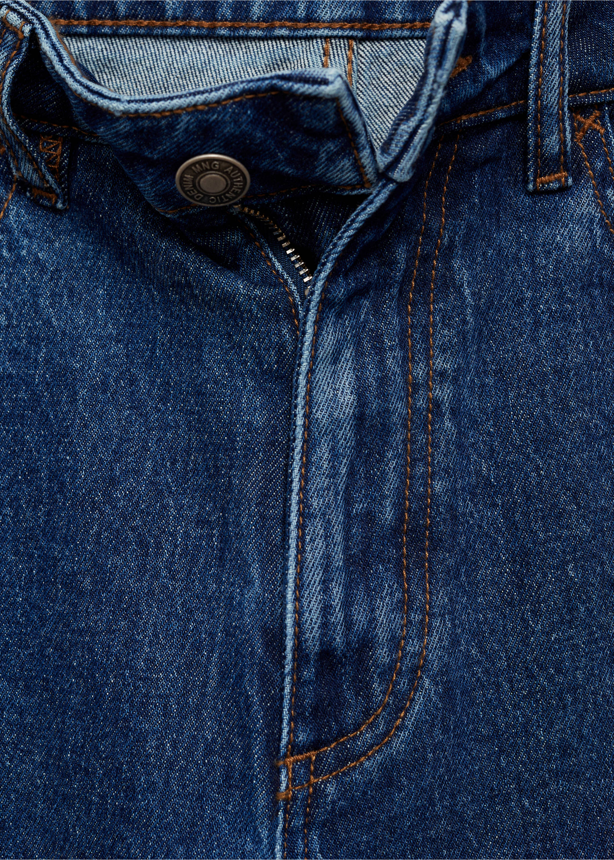 Regular-fit jeans - Details of the article 8, Dark Blue. Ref: 77012921-00.