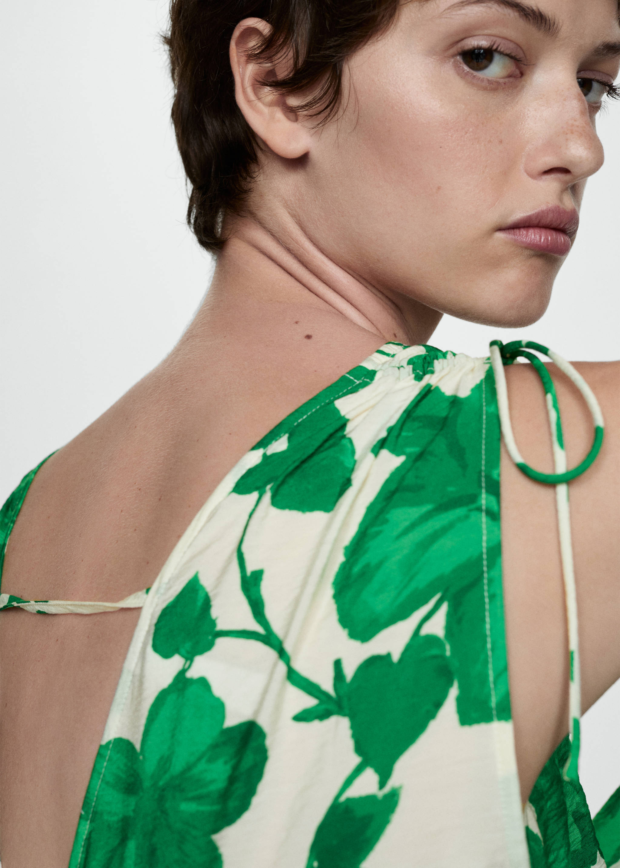 Long printed dress - Details of the article 1