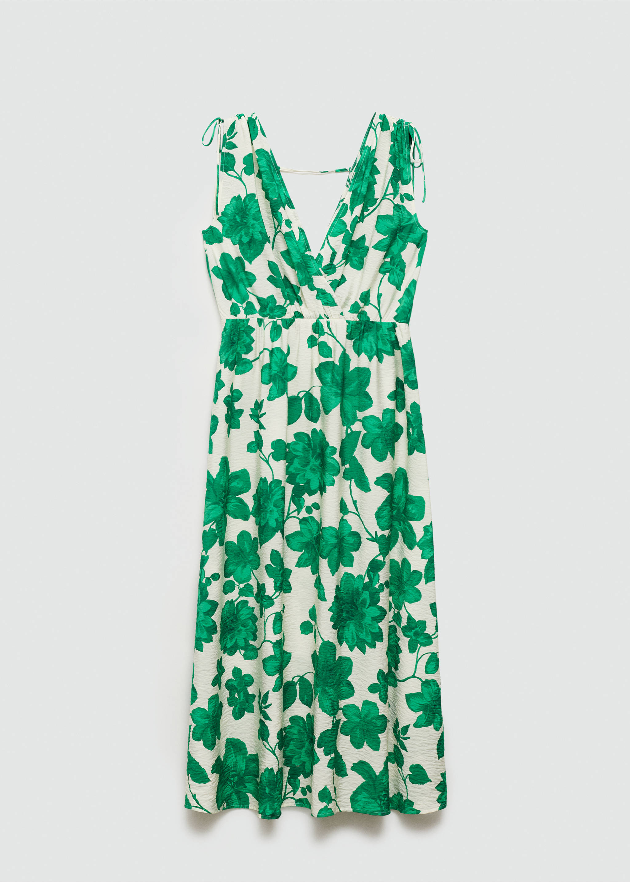 Long printed dress - Article without model, Green. Ref: 77012926-00.