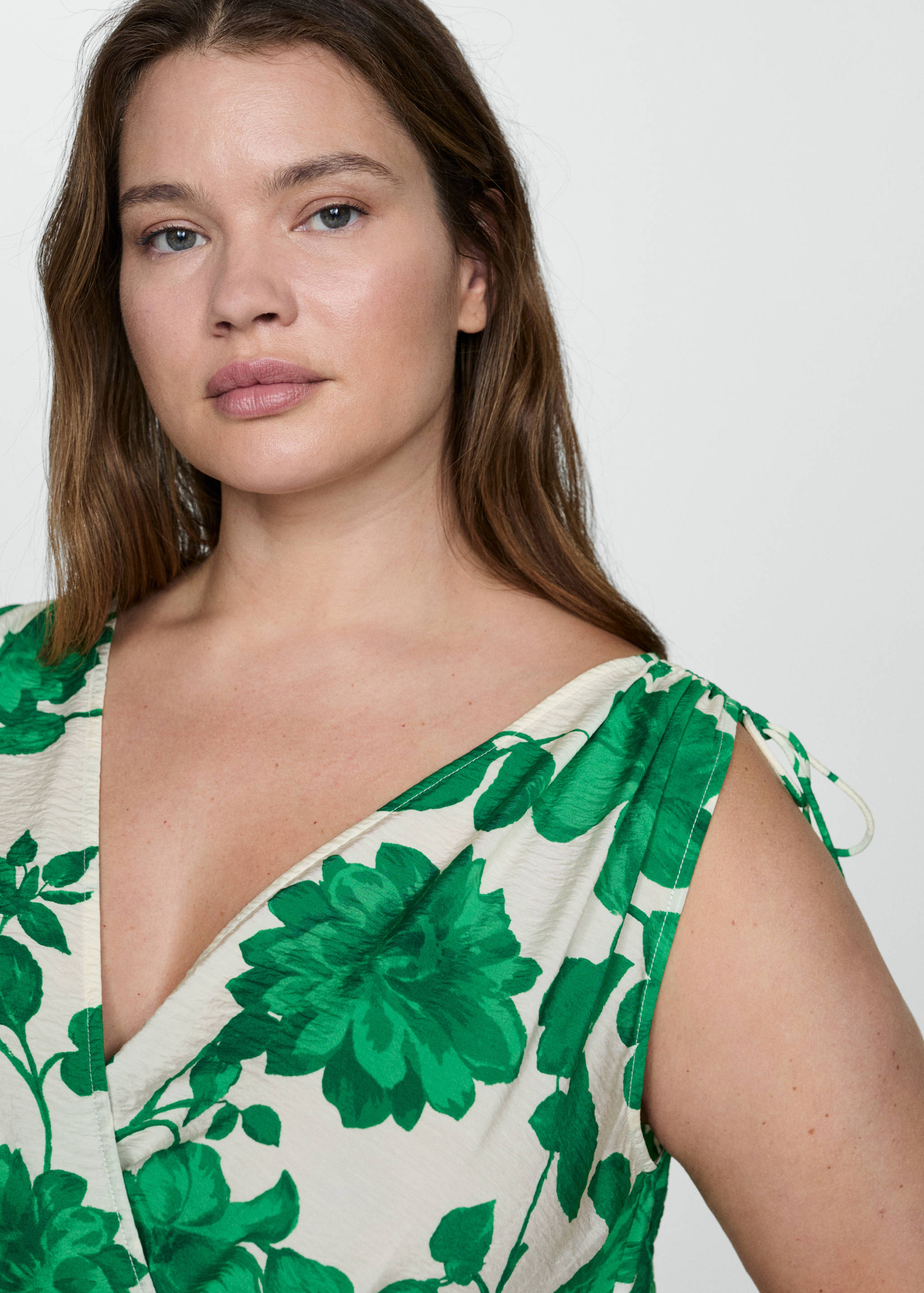 Long printed dress - Details of the article 4