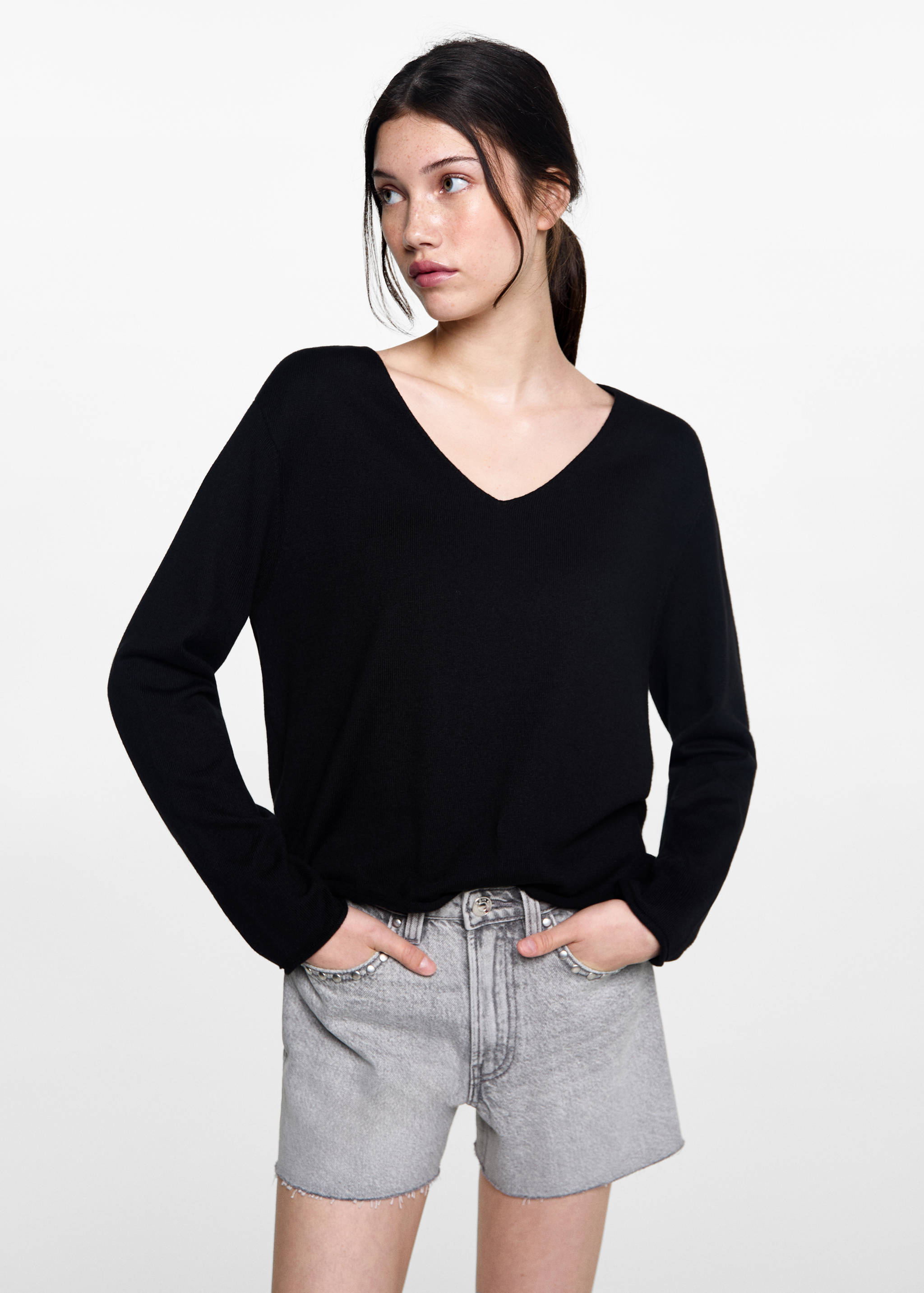 V-neck sweater - Medium plane