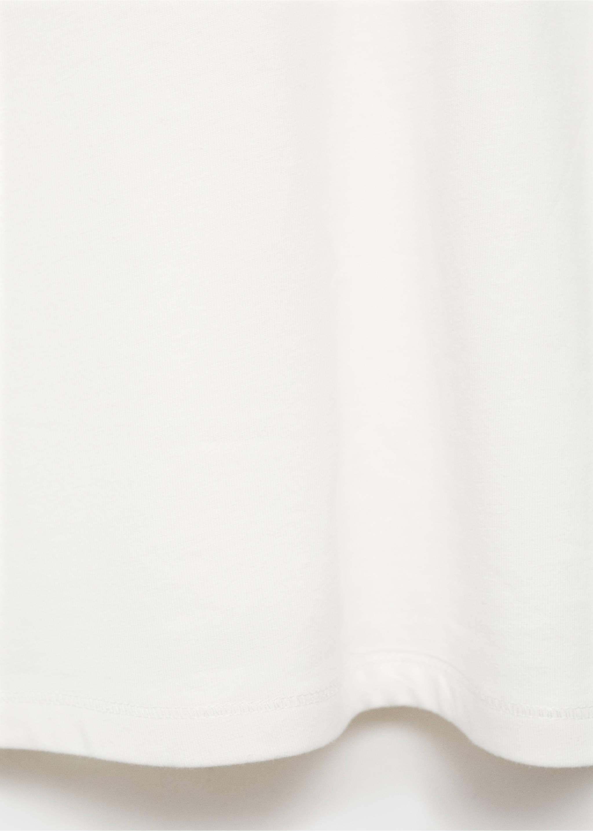 Doppeltes Baumwoll-T-Shirt - Detail des Artikels 0, Cremeweiß. Ref: 77012937-00.