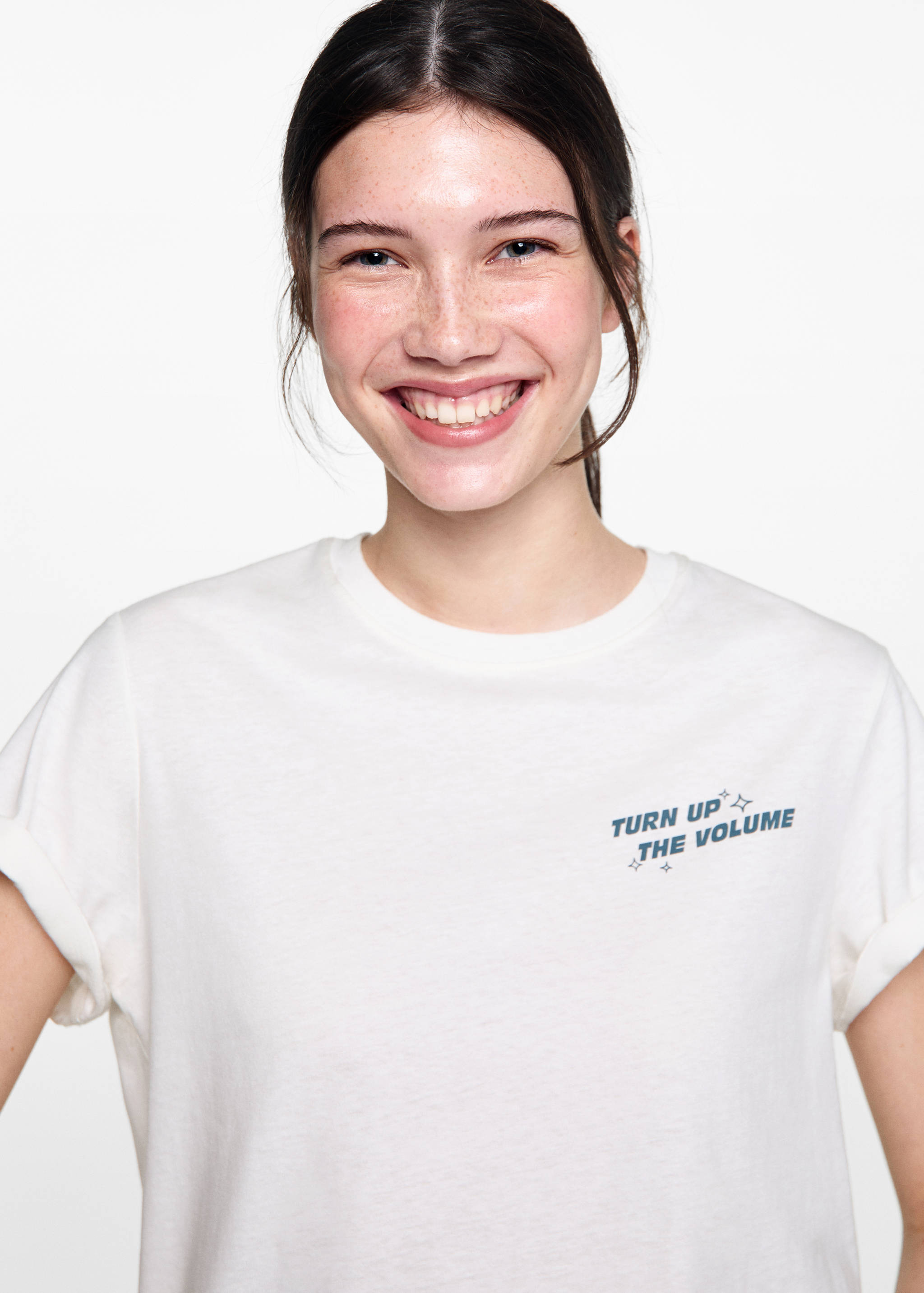 Printed cotton-blend T-shirt - Details of the article 1