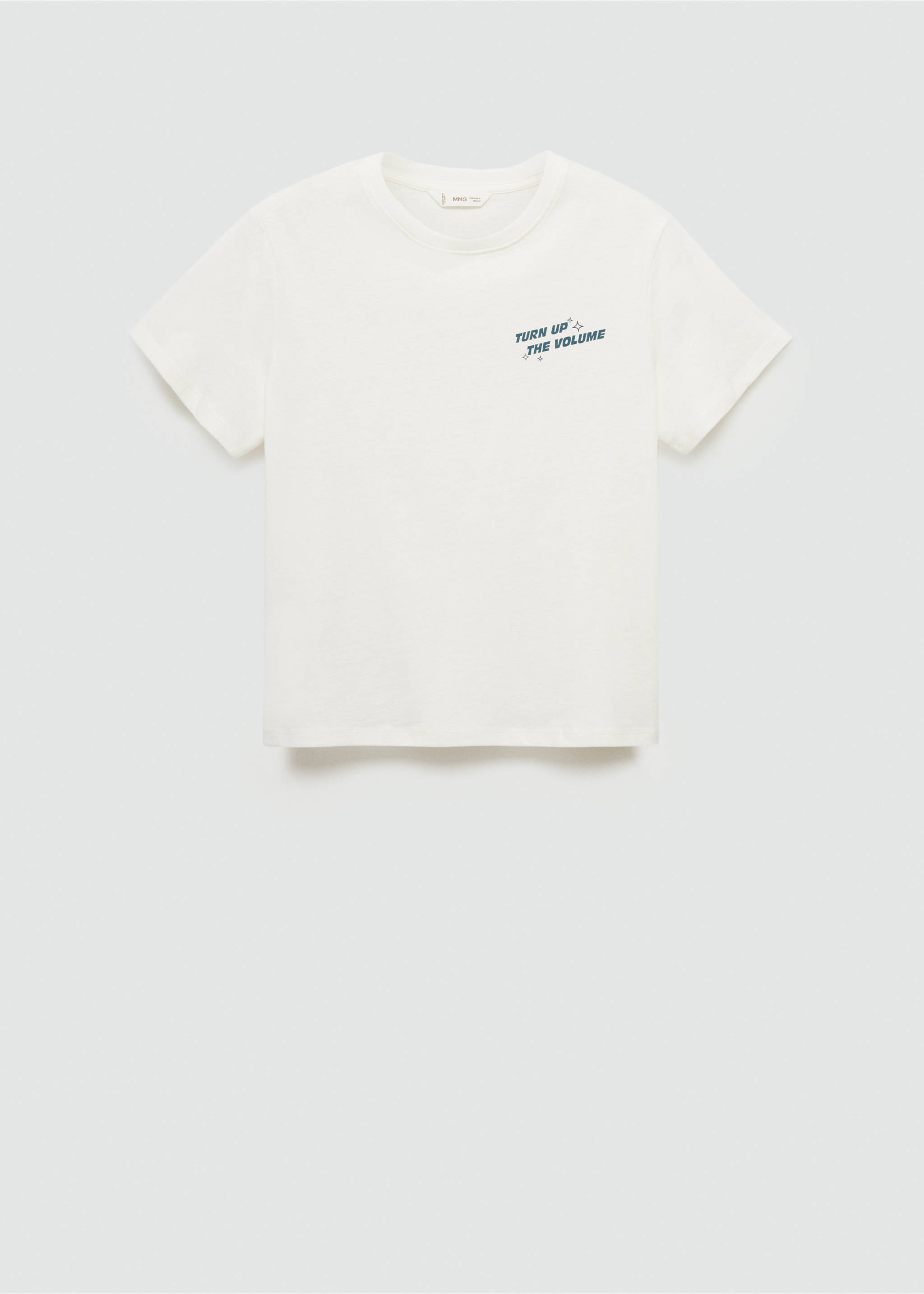 Bawełniany wzorzysty t-shirt - Artykuł bez modela/modelki, Złamana biel. Ref: 77012940-00.