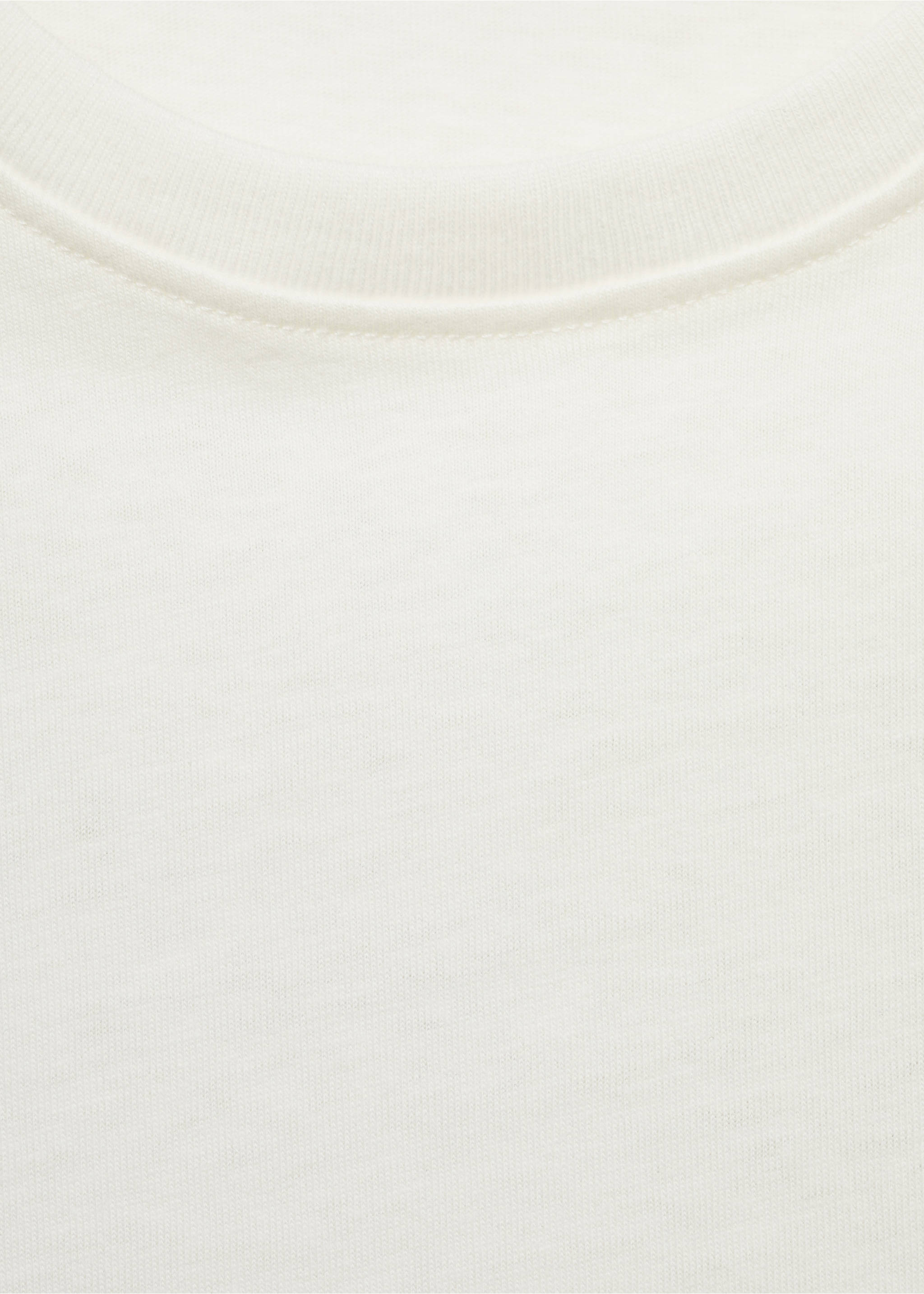 Bawełniany wzorzysty t-shirt - Szczegóły artykułu 8, Złamana biel. Ref: 77012940-00.