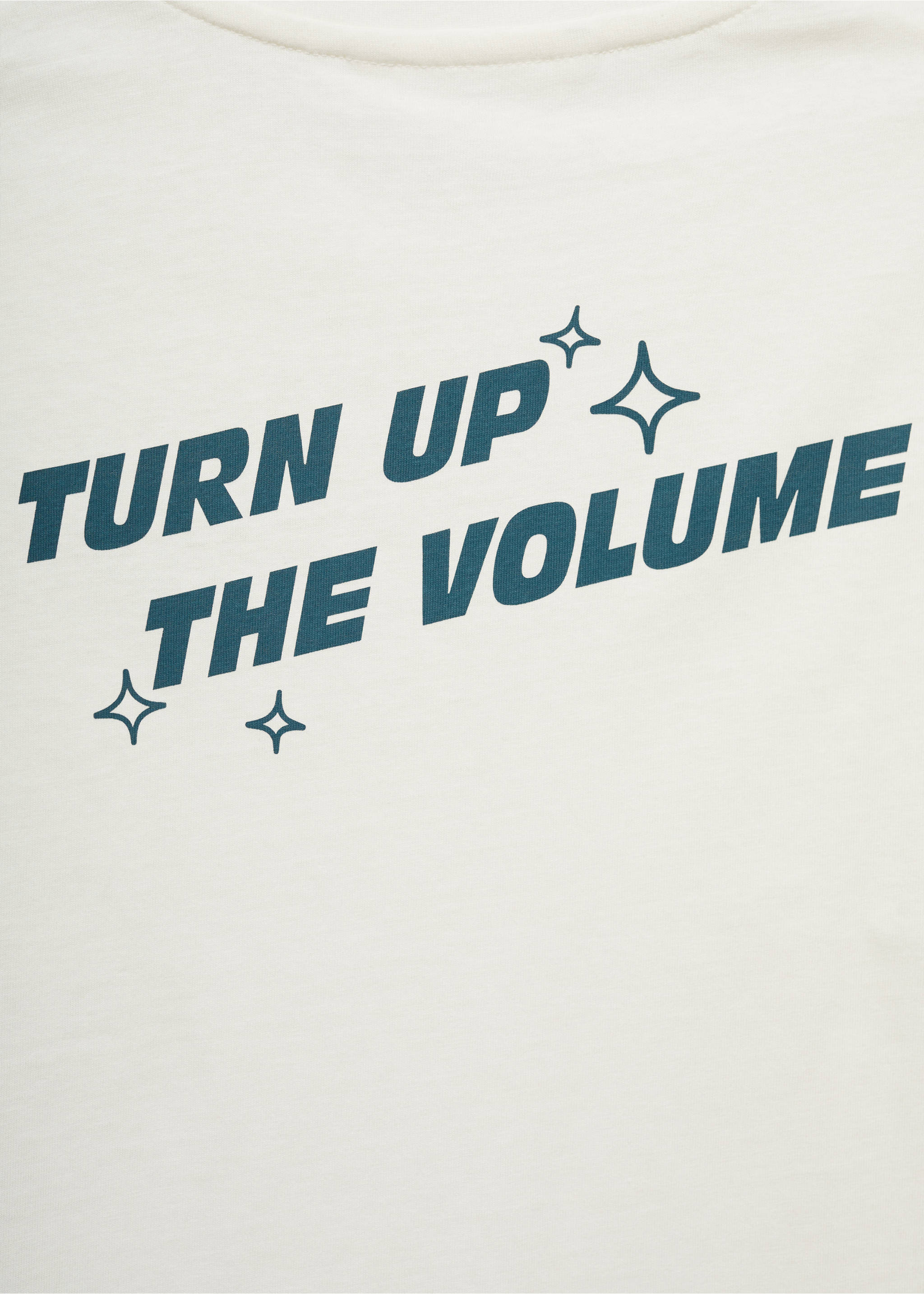 Bawełniany wzorzysty t-shirt - Szczegóły artykułu 0, Złamana biel. Ref: 77012940-00.