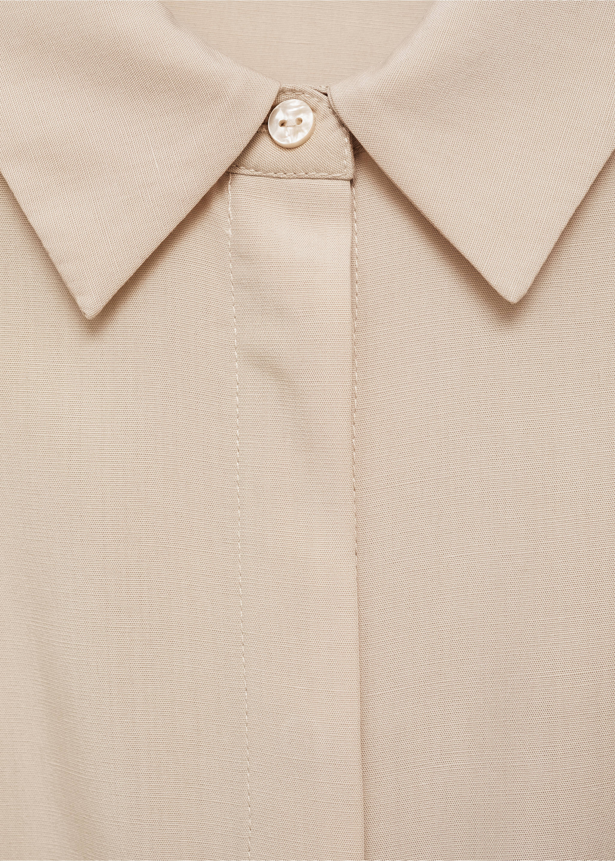 Lyocell dress with belt - Details of the article 8, Sand. Ref: 77013273-00.