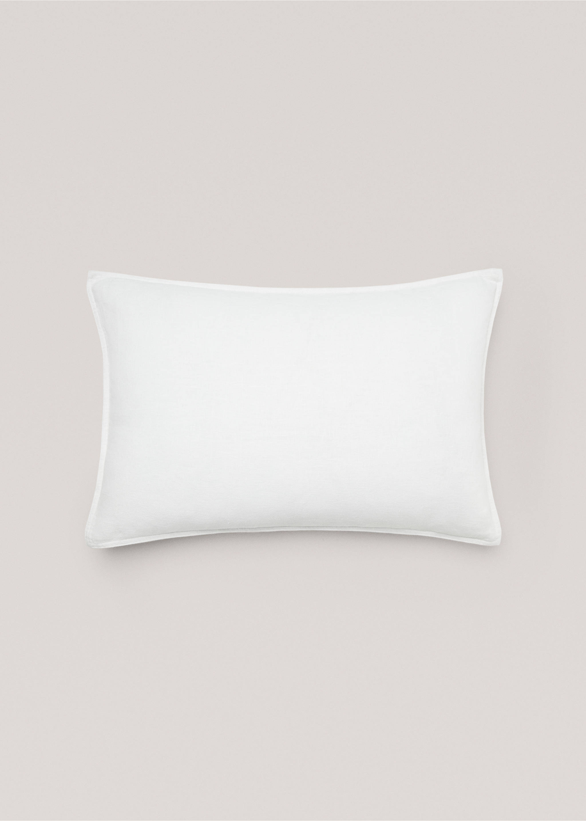 Housse de coussin 100 % lin bicolore 40x60 cm - Détail de l'article 1, Sable. Ref: 77013281-00.