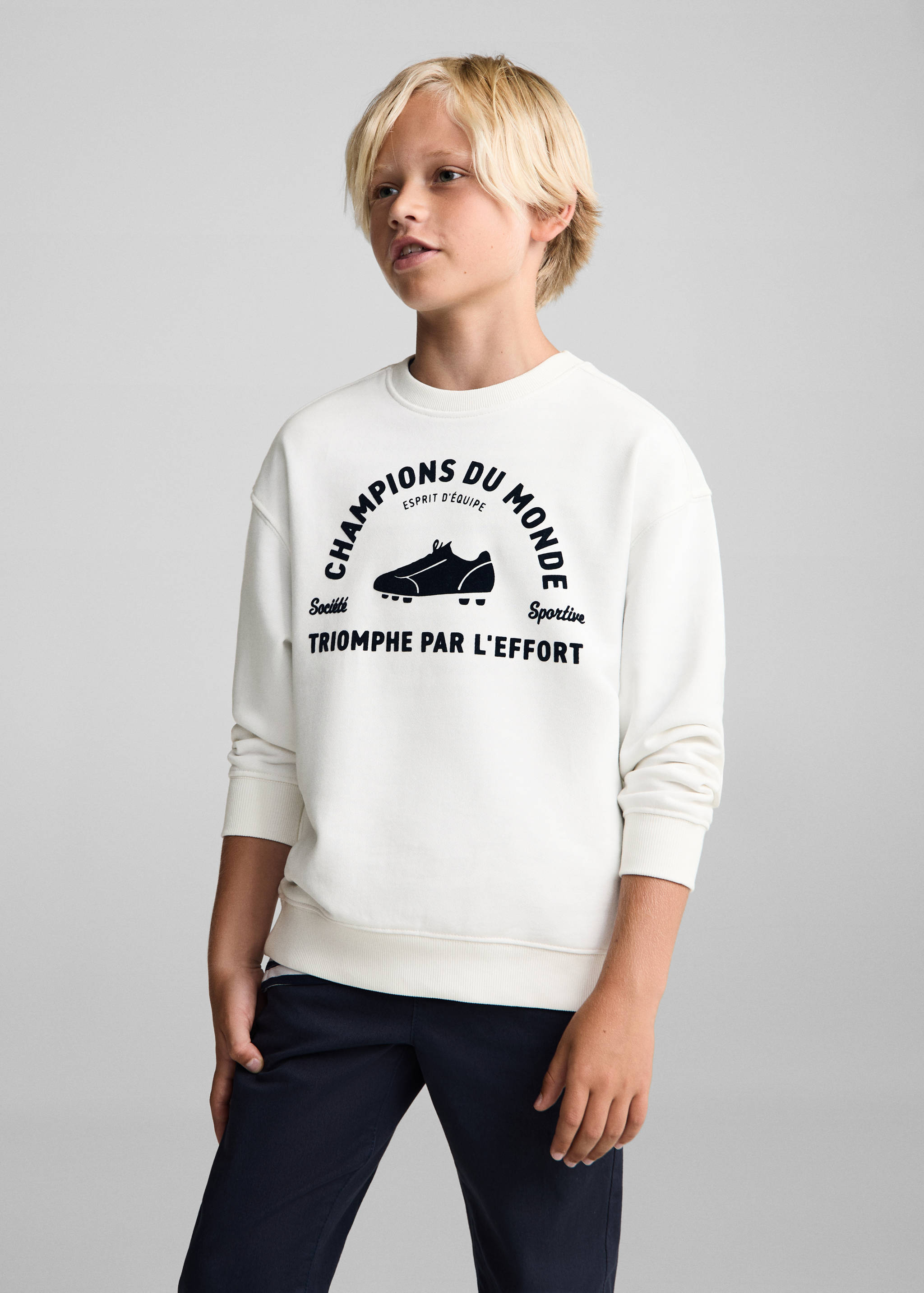 Printed cotton sweatshirt - Medium plane