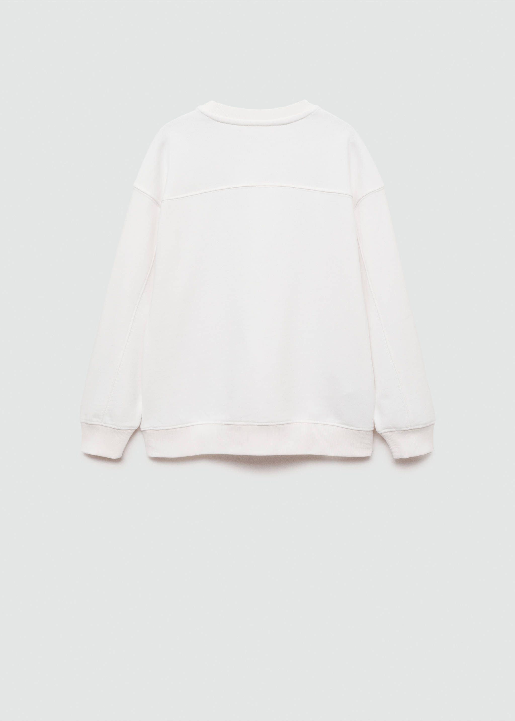 Suéter algodão estampada - Verso do artigo, Branco-pérola. Ref: 77013284-00.