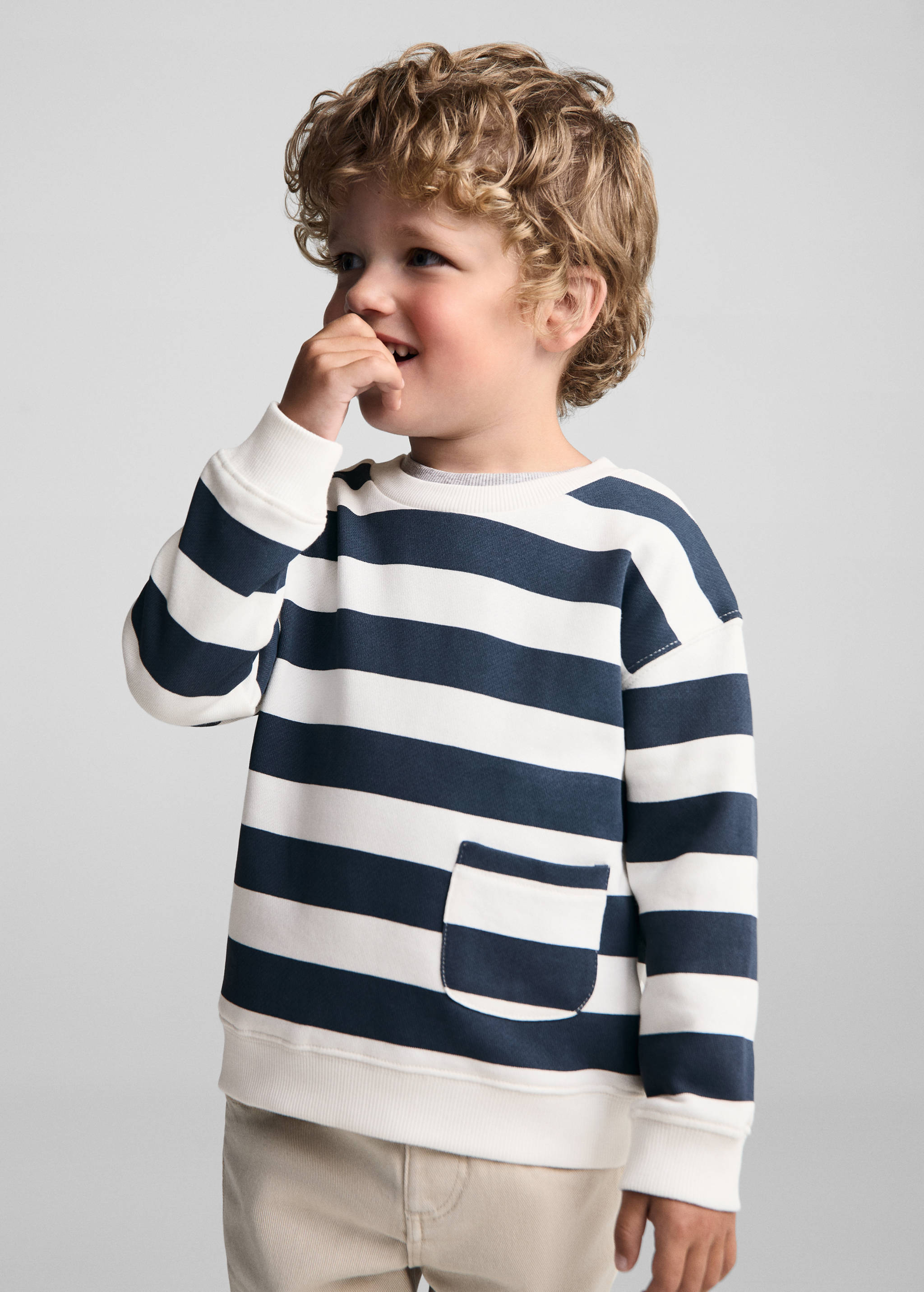 Striped print sweatshirt - Medium plane