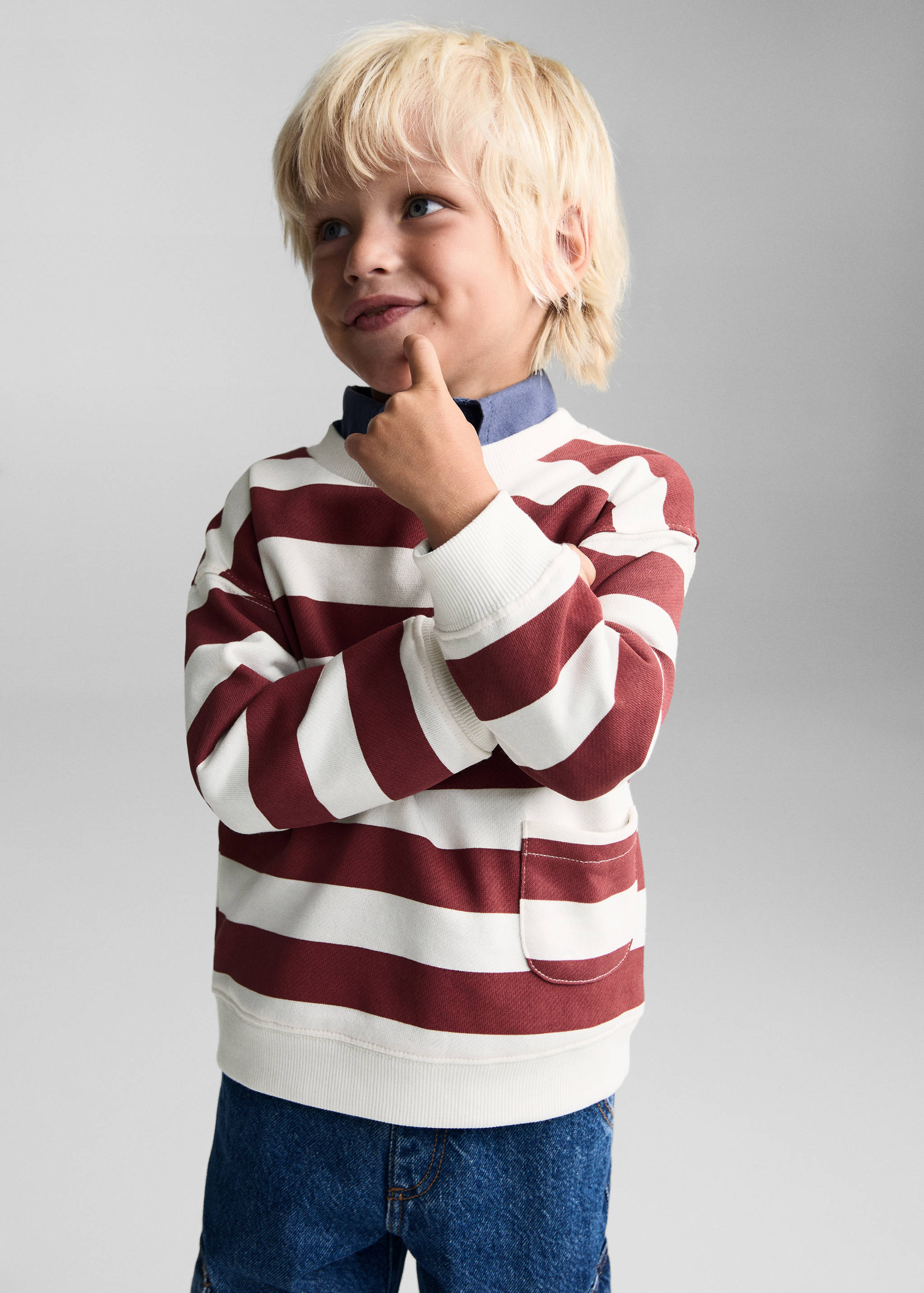 Striped print sweatshirt - Medium plane